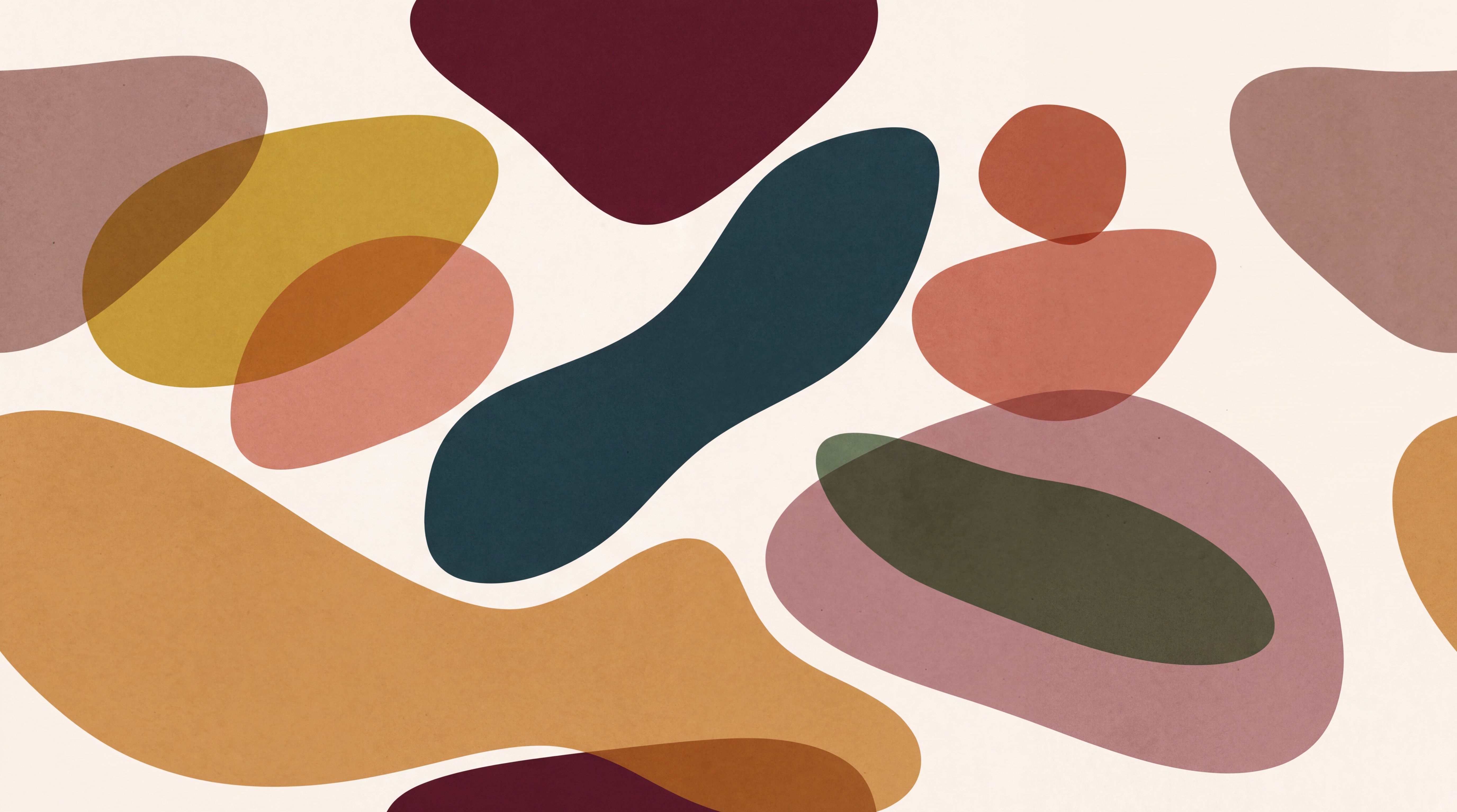 Clay Shaped Abstract Wallpaper Mural, Peel-and-stick Finish