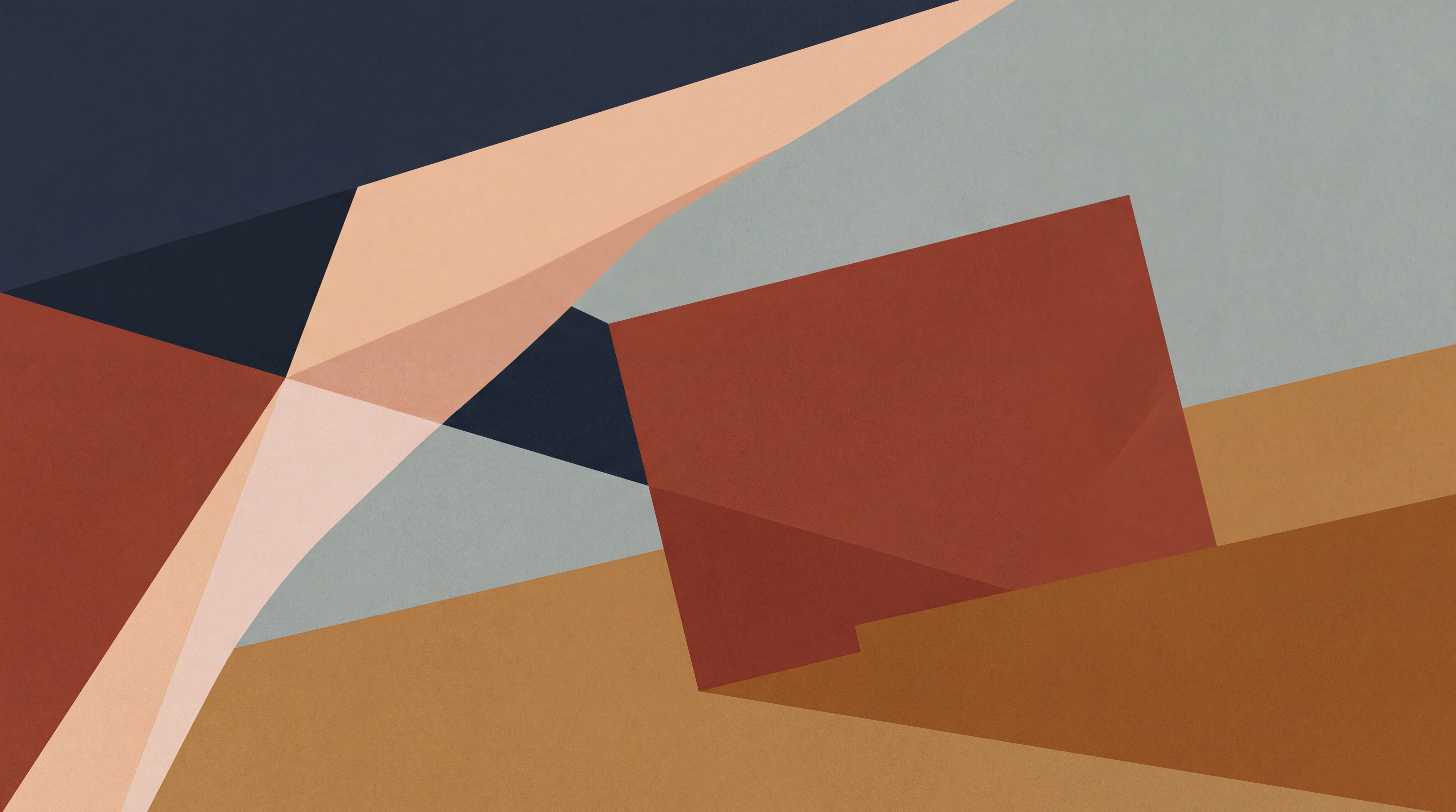 Rust Geometric Abstract Wallpaper Mural, Peel-and-stick Finish