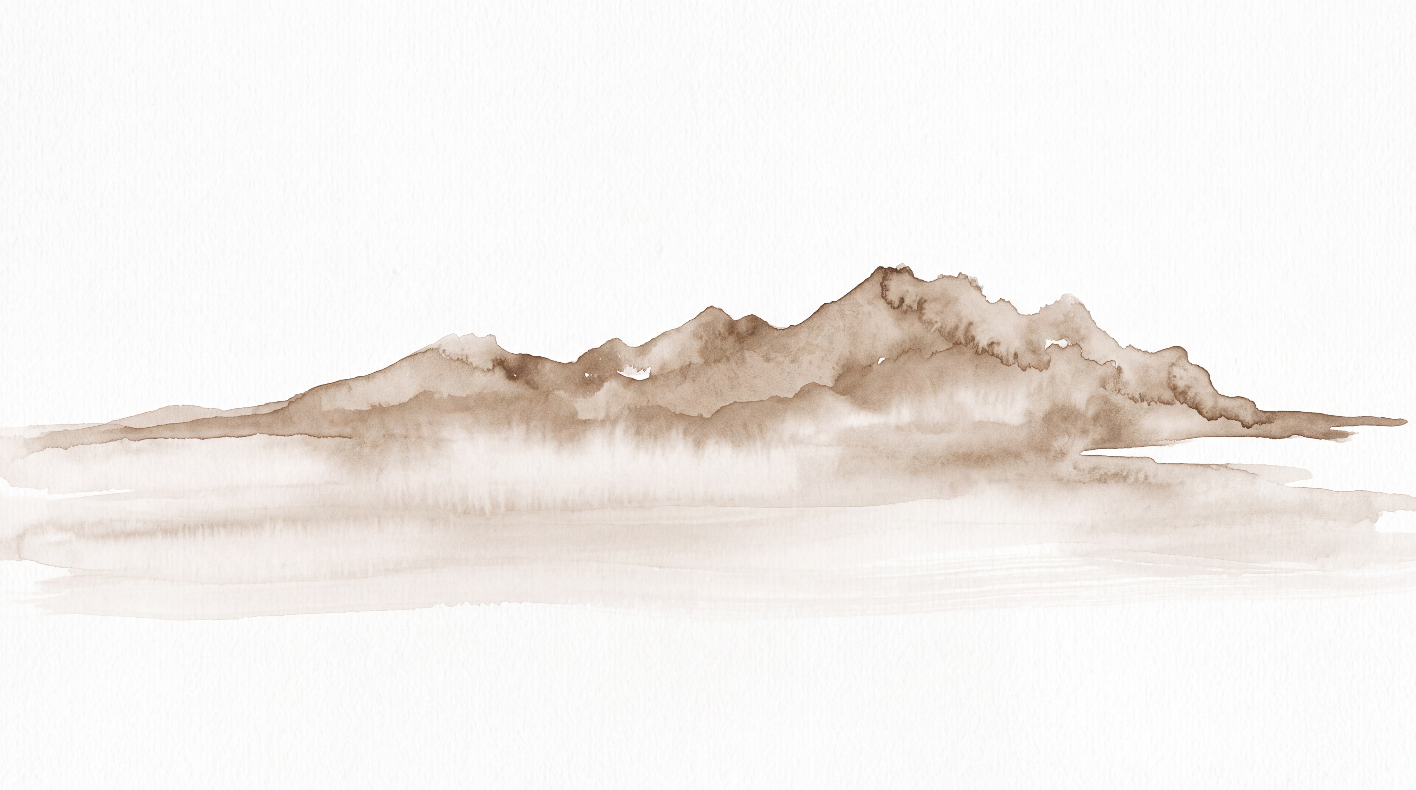Taupe Mountain Scenic Wallpaper Mural, Peel-and-stick Finish