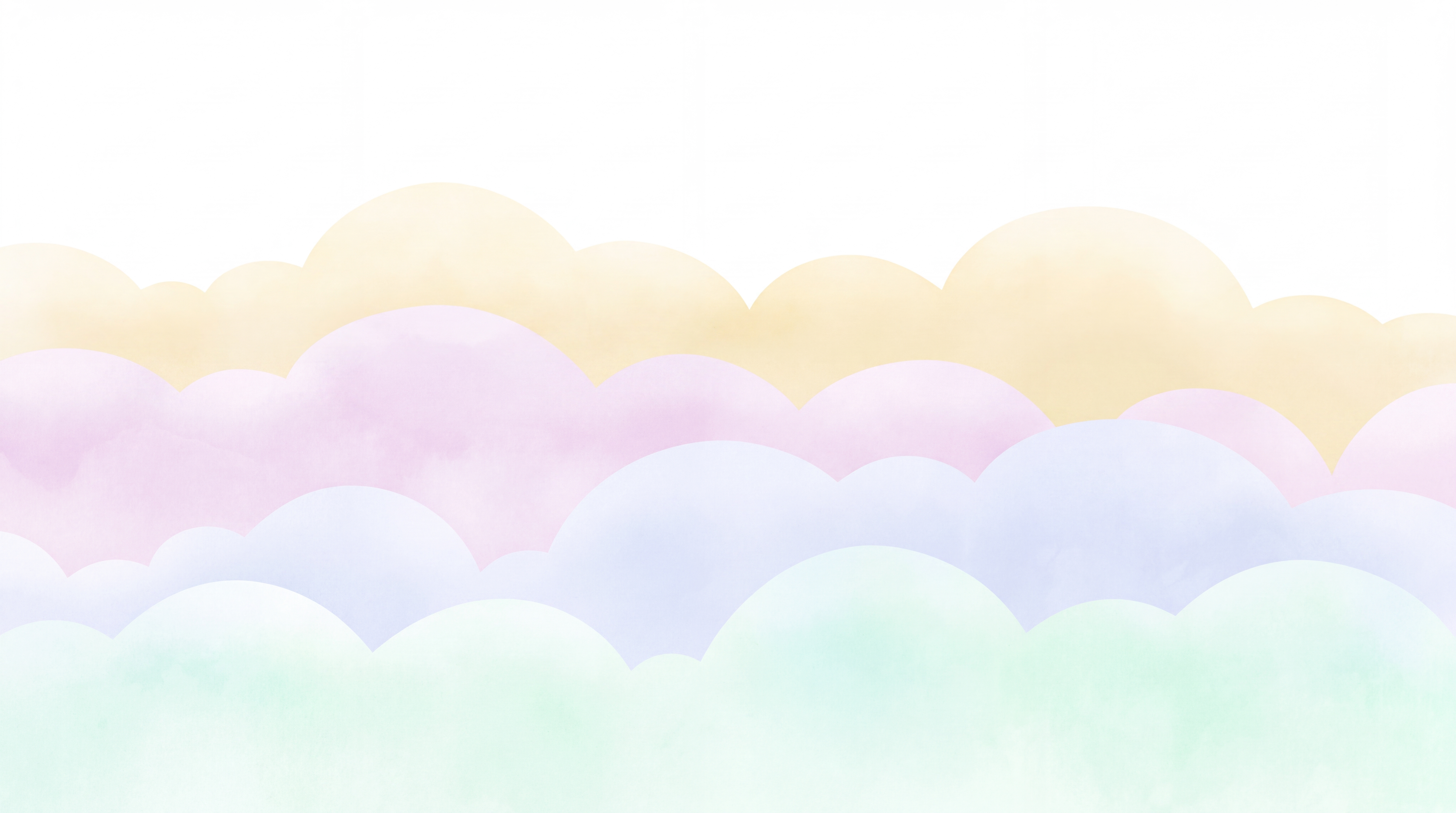 Mint Clouds Artful Wallpaper Mural, Peel-and-stick Finish