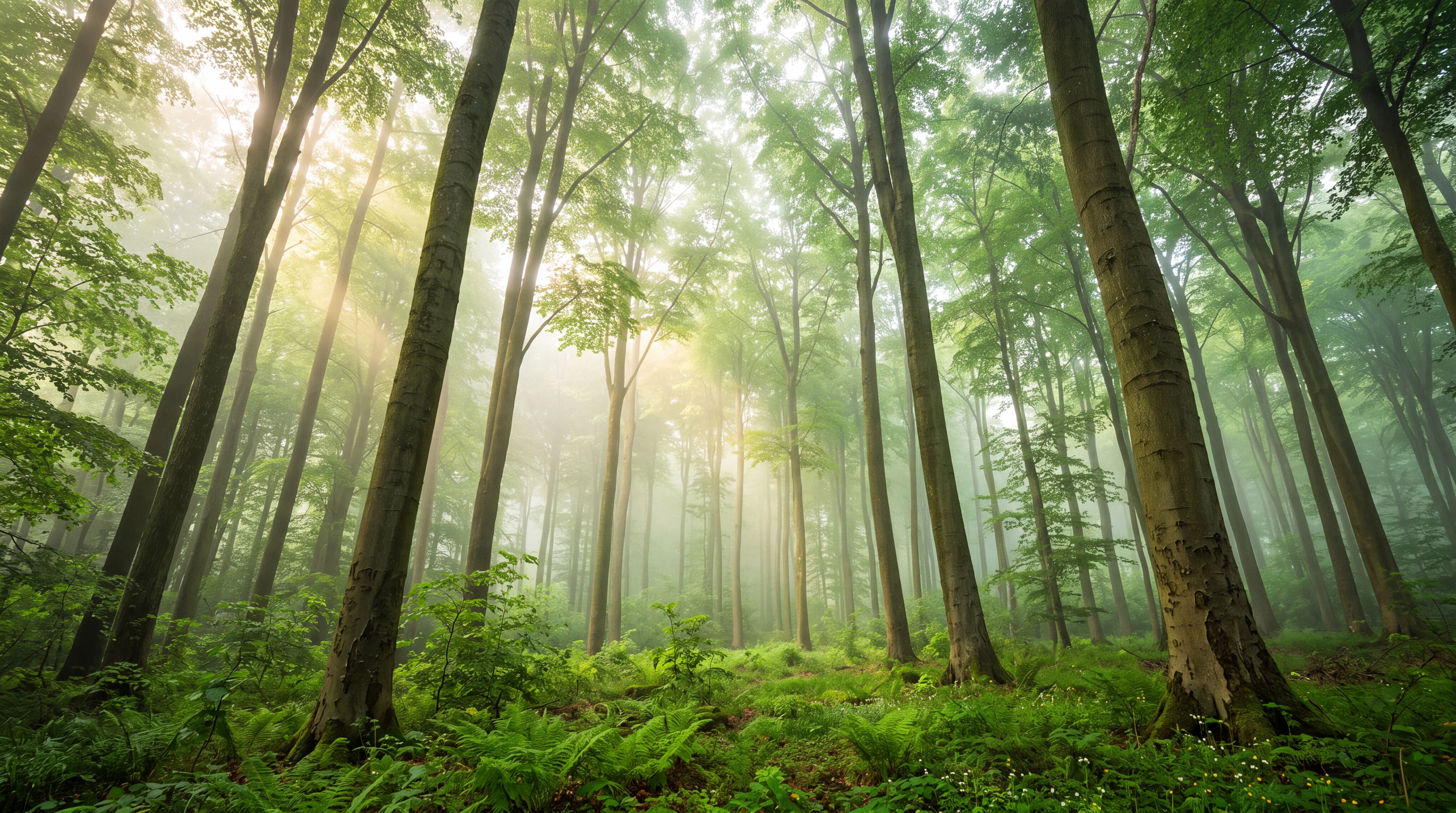 Green Forest Scenic Textured Wallpaper Mural, Peel-and-stick Finish