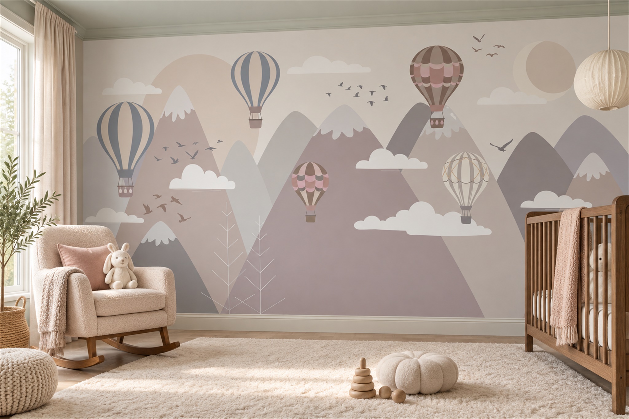 Taupe Pattern Decorative Wallpaper Mural Layered Abstract Wallpaper Nursery-wallpaper-murals, Peel-and-stick Finish