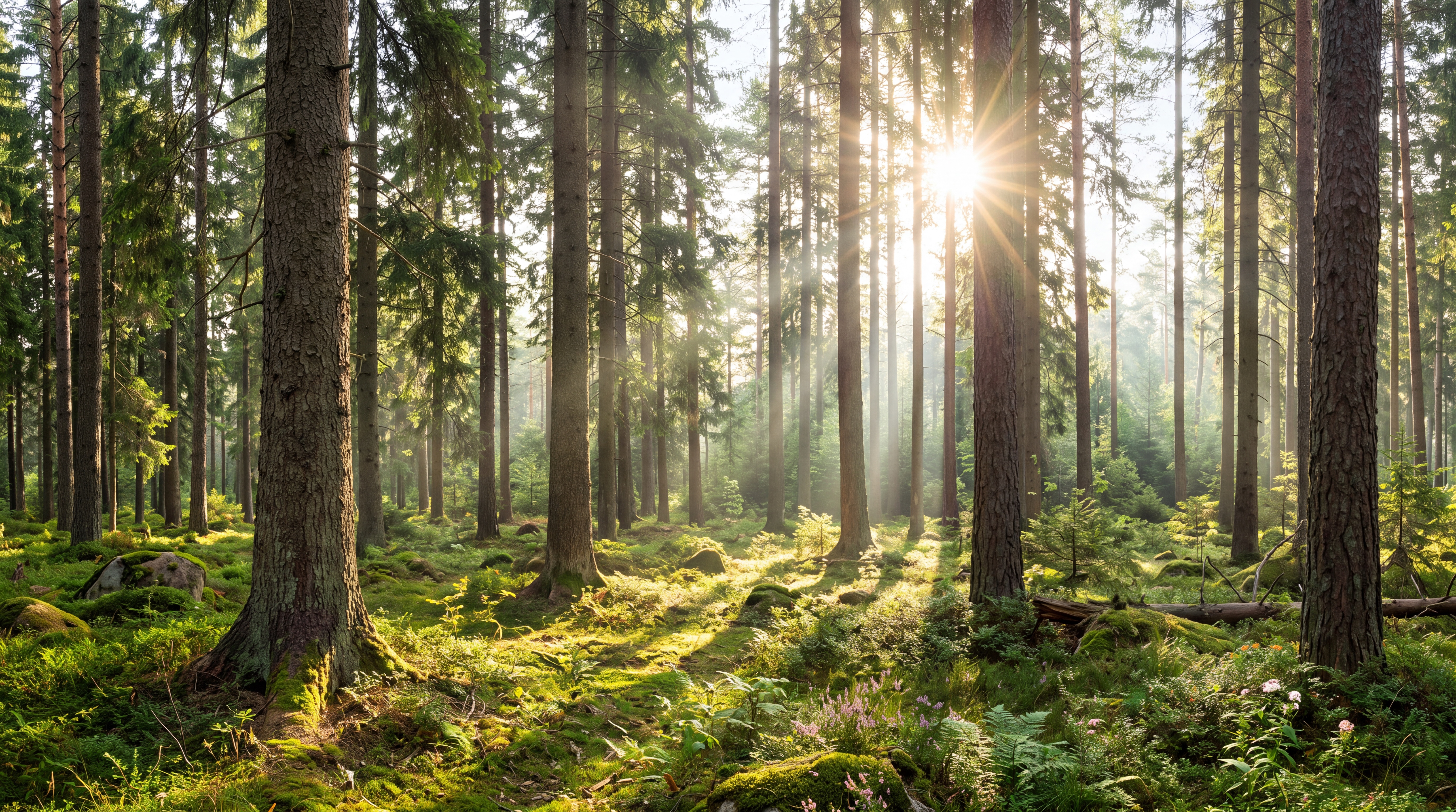 Green Scenic Scenic Forest Wallpaper Mural, Peel-and-stick Finish