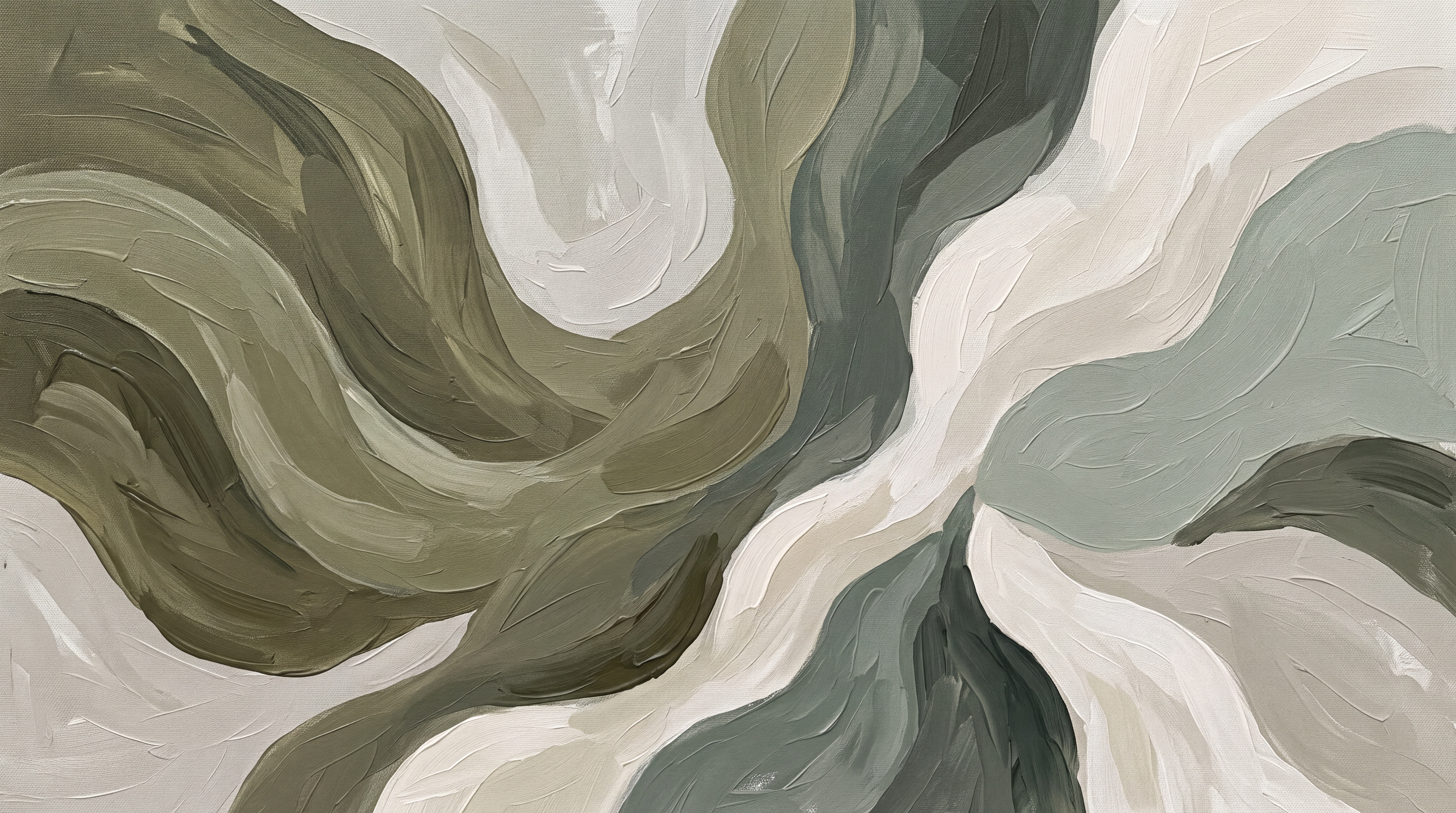 Olive Swirl Artful Wallpaper Mural, Peel-and-stick Finish