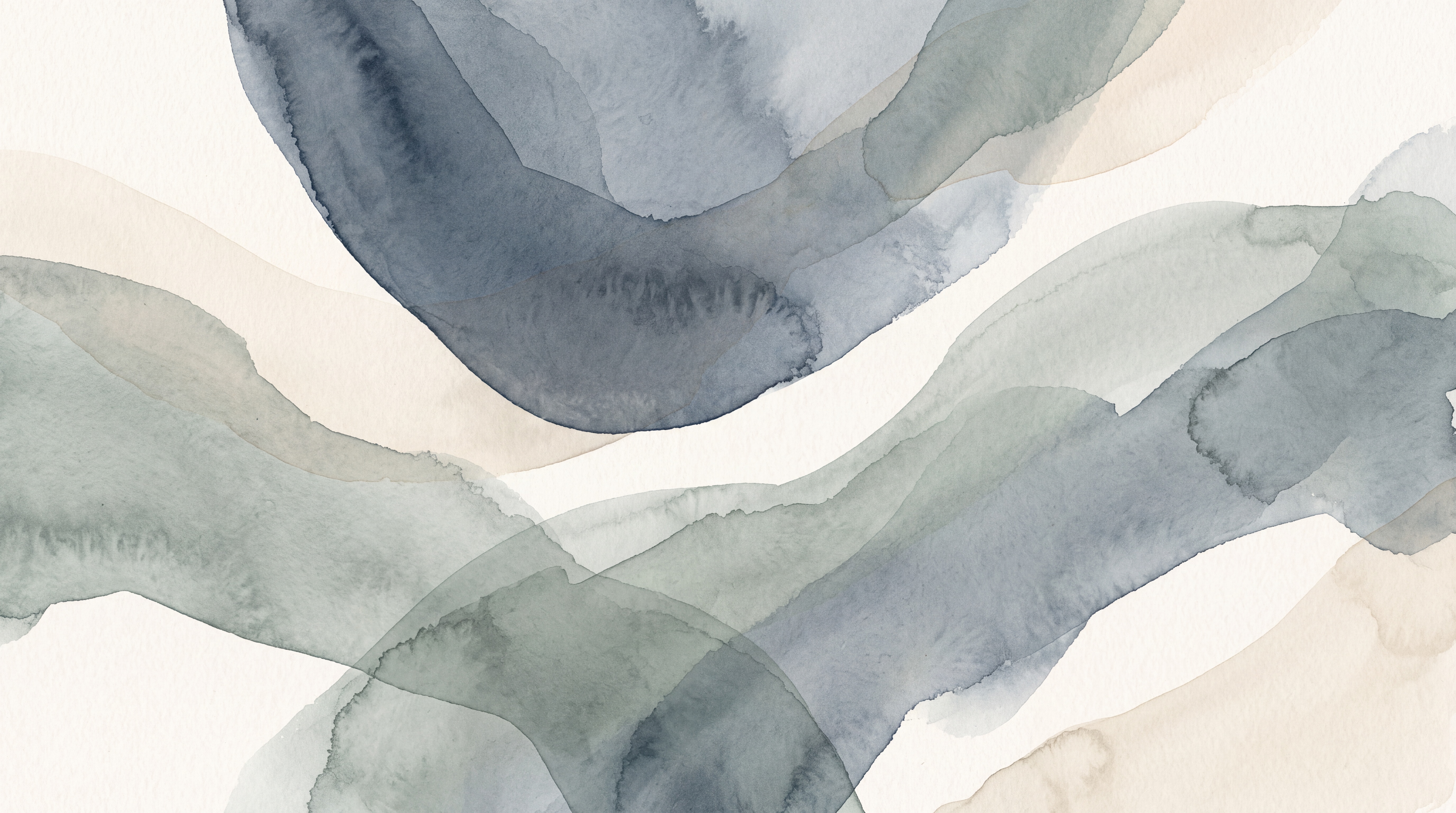 Blue Washed Artful Abstract Wallpaper Mural, Peel-and-stick Finish