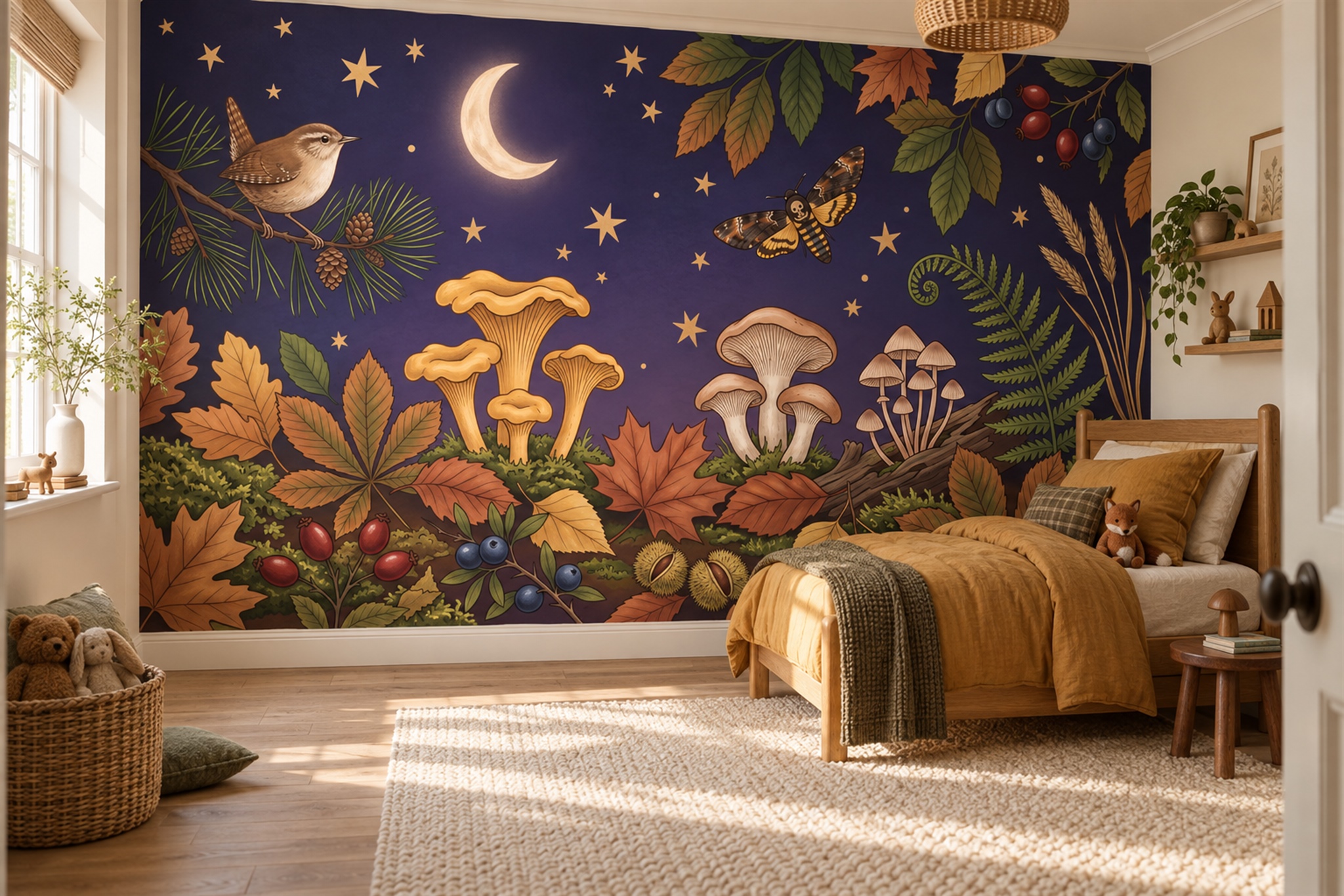 Purple Pattern Decorative Wallpaper Mural Accent-wall-wallpaper-murals, Peel-and-stick Finish