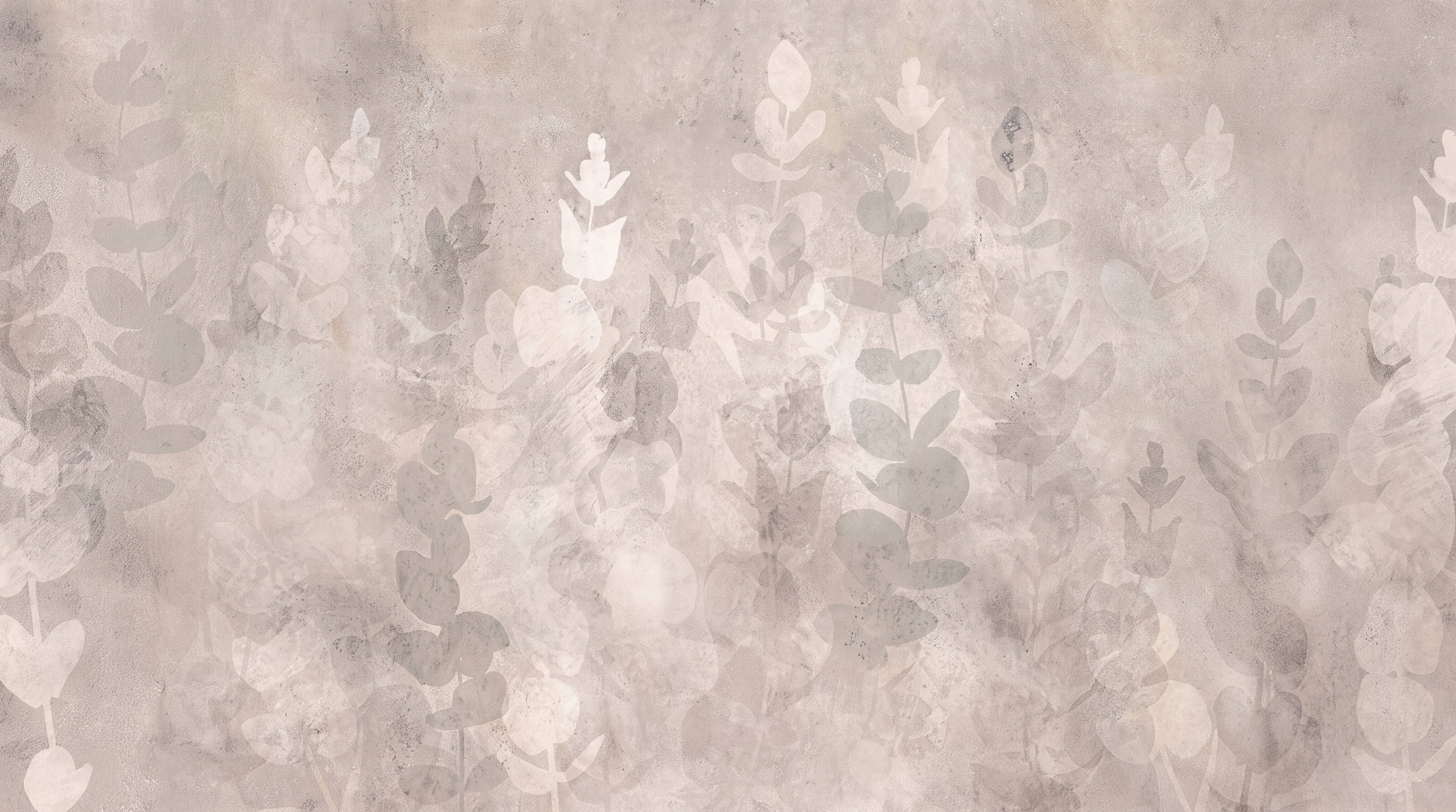 Taupe Leaf Botanical Decorative Wallpaper Mural Home-office-wallpaper-murals, Peel-and-stick Finish