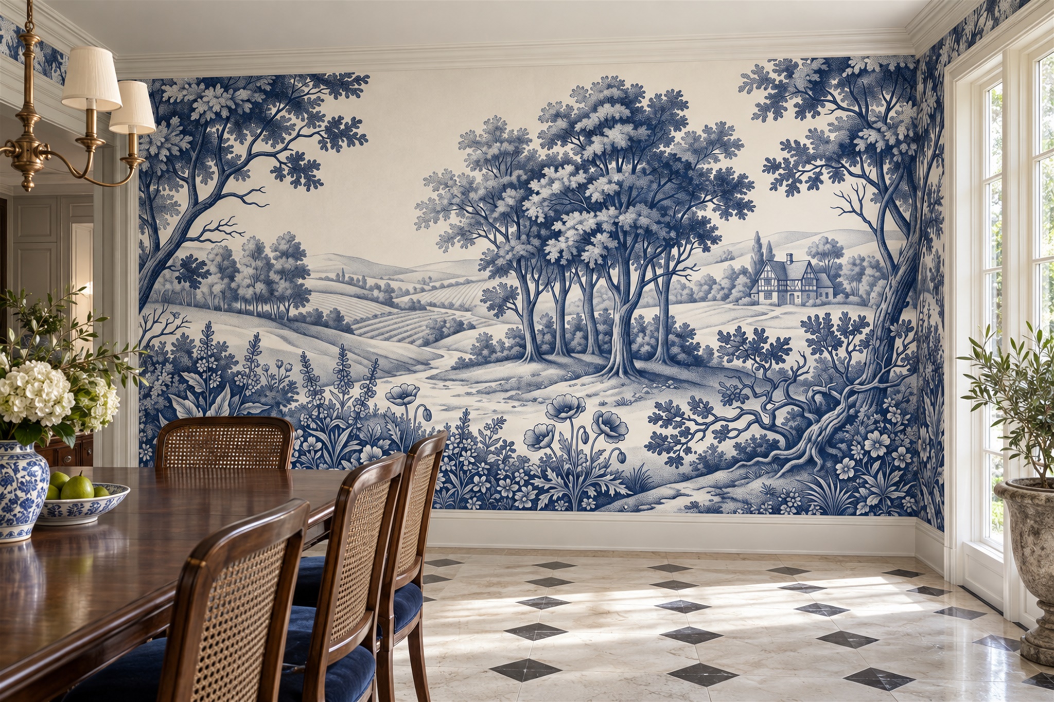 Which Mural Wallpaper Styles Suit Traditional Interiors? — wallpaper mural design preview, peel-and-stick finish