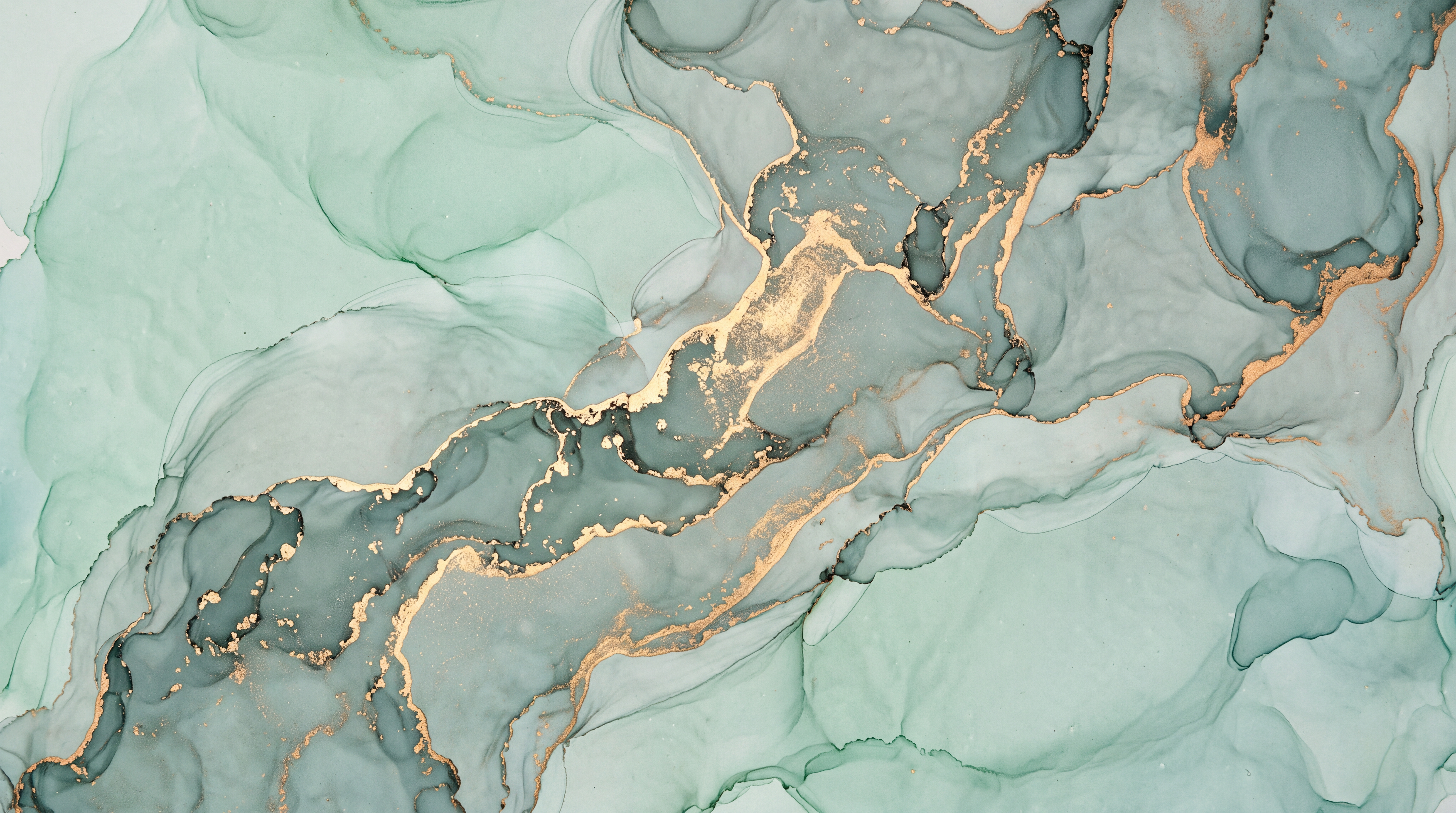 Mint Marble Decorative Wallpaper Mural, Peel-and-stick Finish