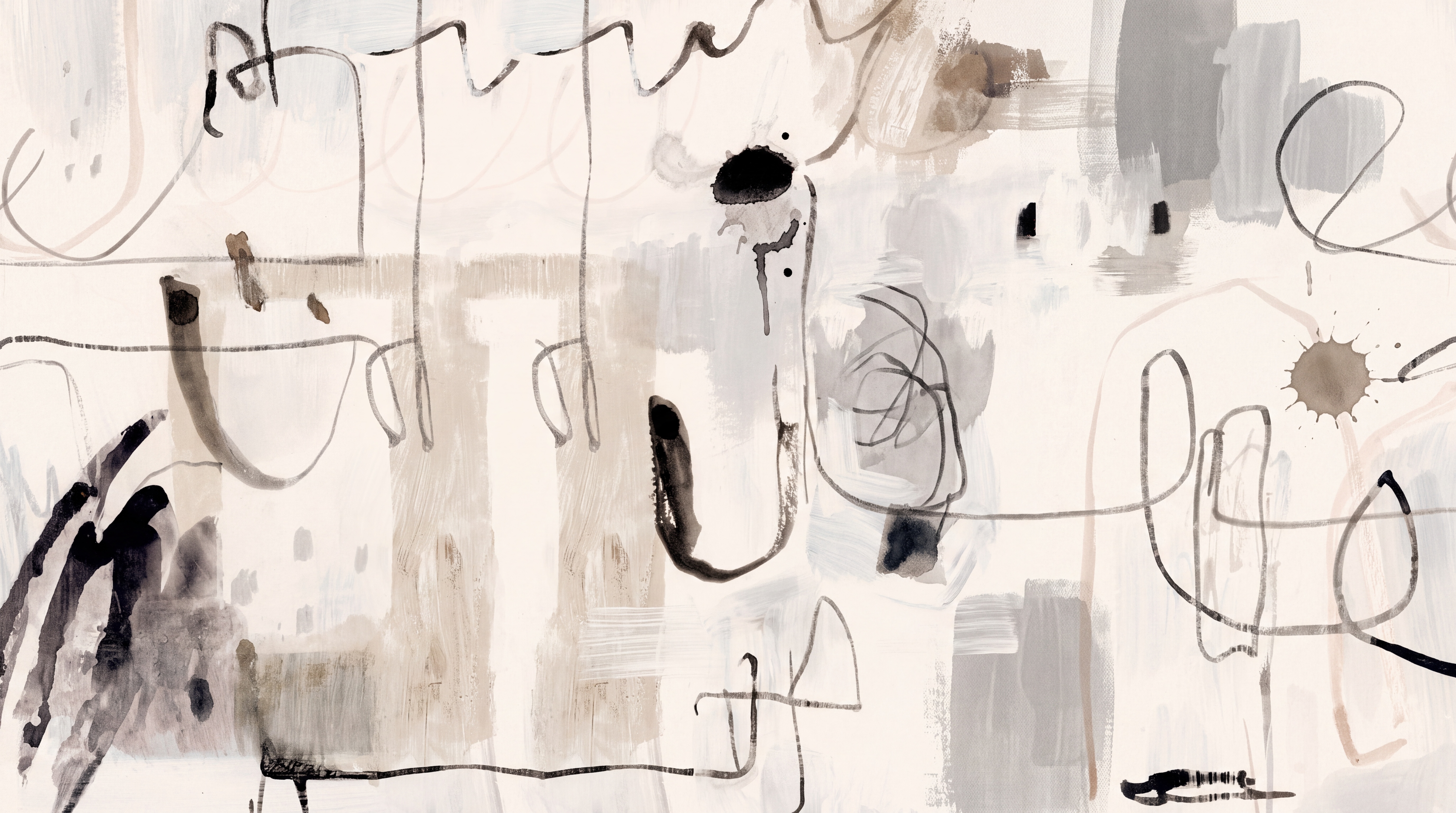 Grey Pattern Decorative Wallpaper Mural Layered Tones Wallpaper Mural, Peel-and-stick Finish