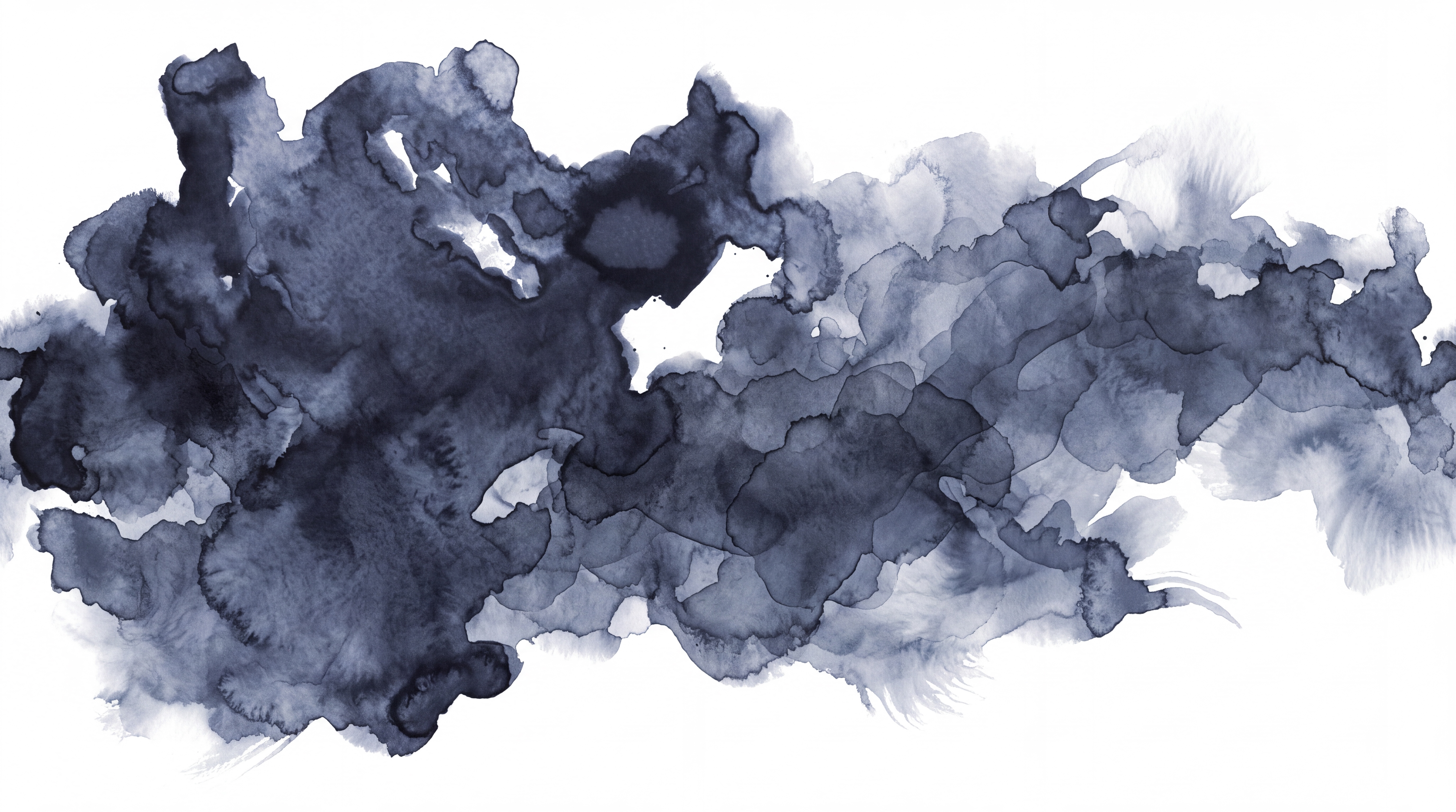 Navy Fluid Artful Wallpaper Mural, Peel-and-stick Finish