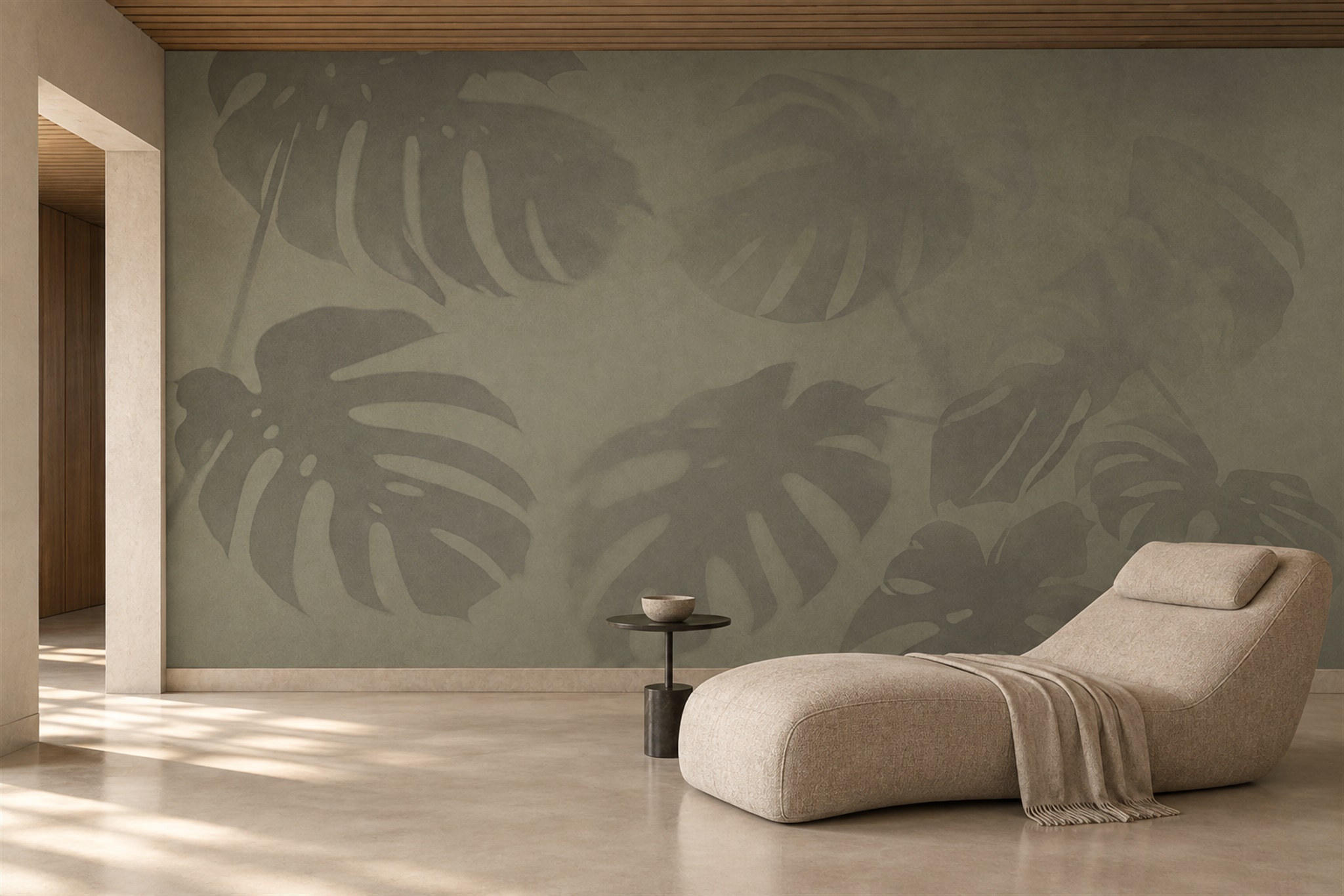 Olive Pattern Decorative Illustrated Wallpaper Mural Bedroom-wallpaper-murals, Peel-and-stick Finish