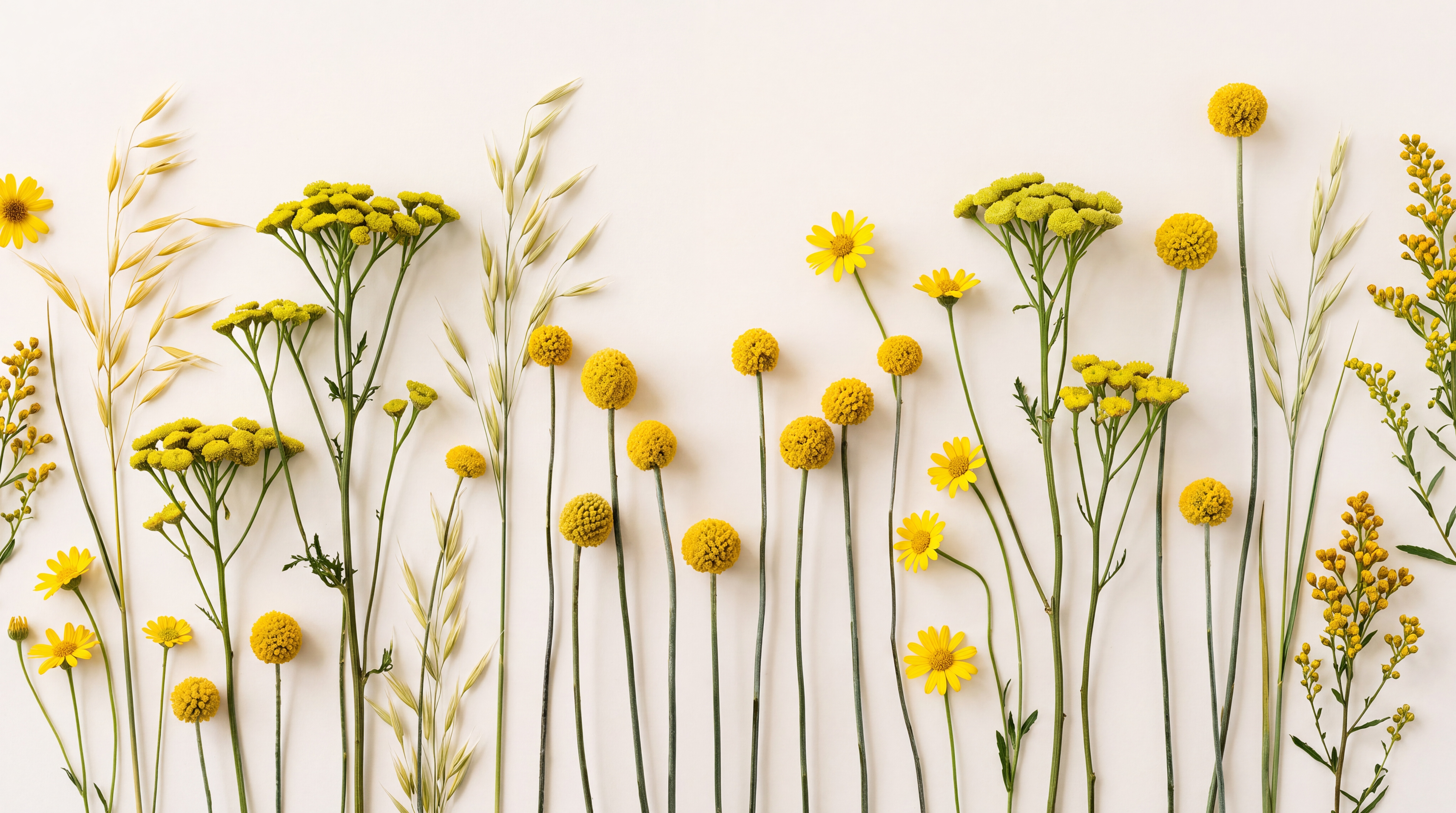 Yellow Botanical Botanical Wallpaper Mural, Peel-and-stick Finish