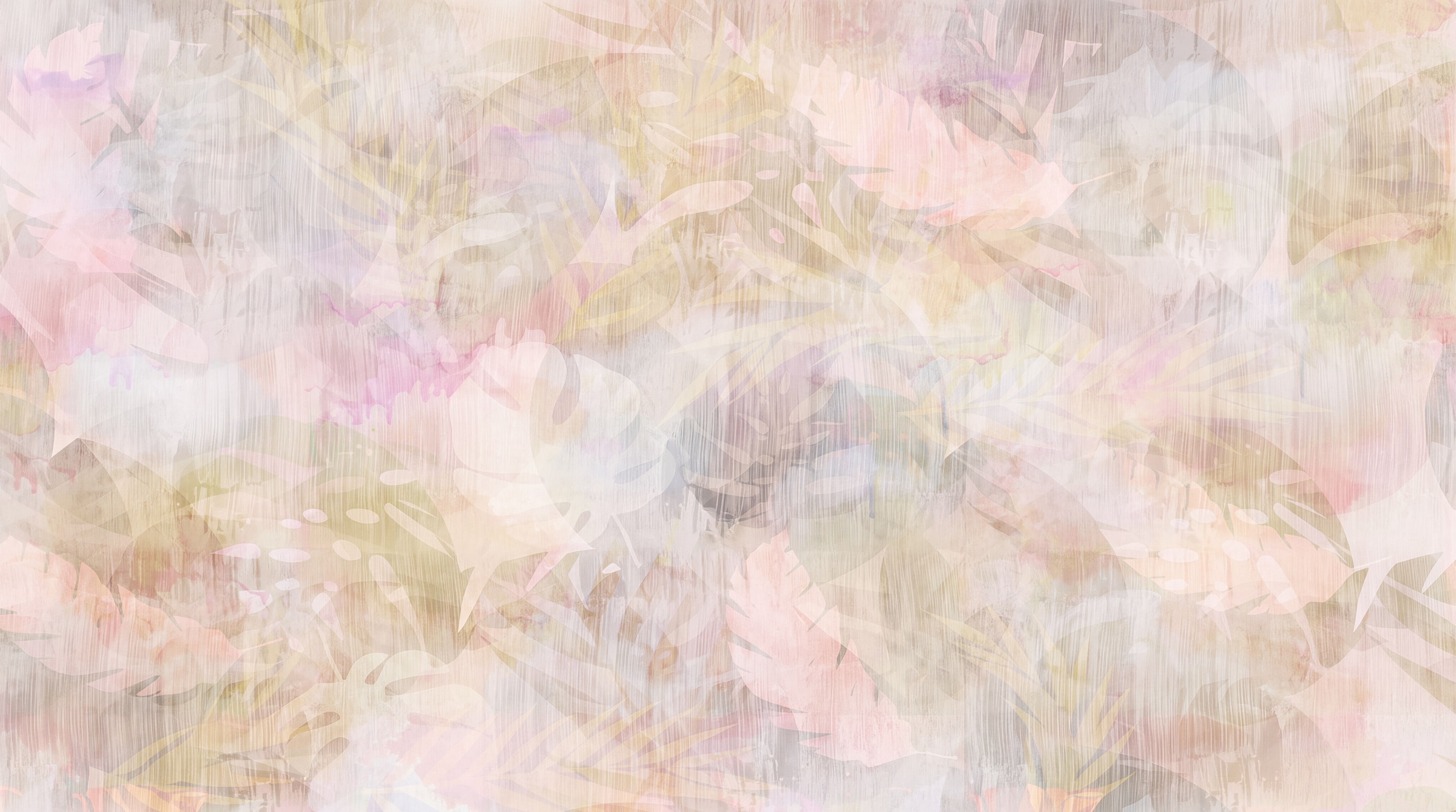 Blush Washed Artful Abstract Wallpaper Mural, Peel-and-stick Finish