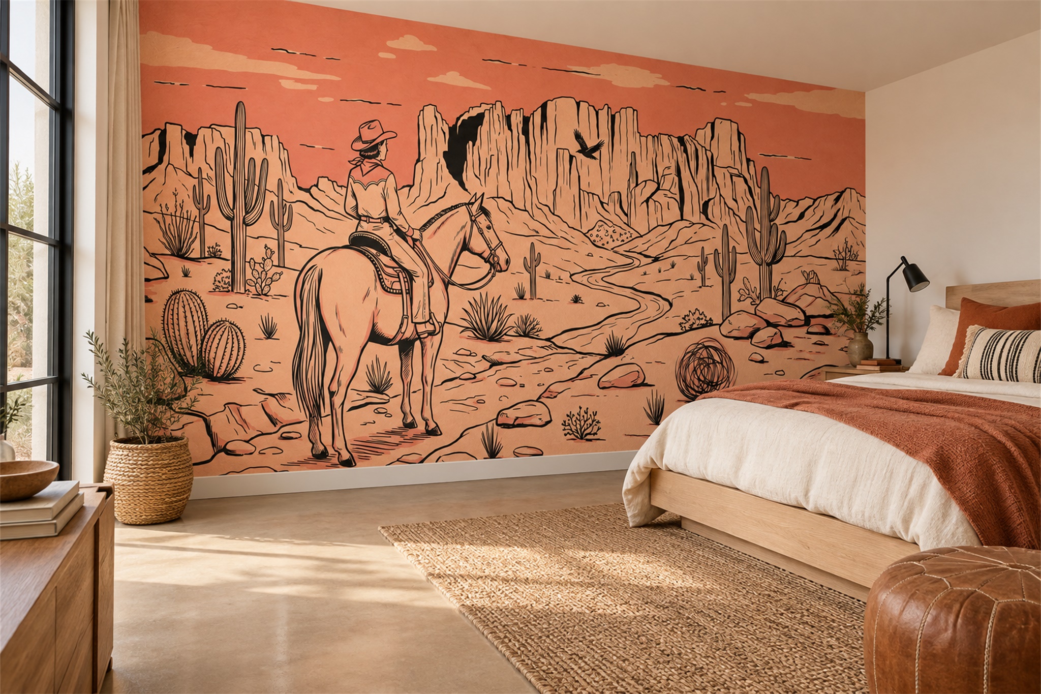 Coral Pattern Decorative Abstract Wallpaper Mural Home-office-wallpaper-murals, Peel-and-stick Finish