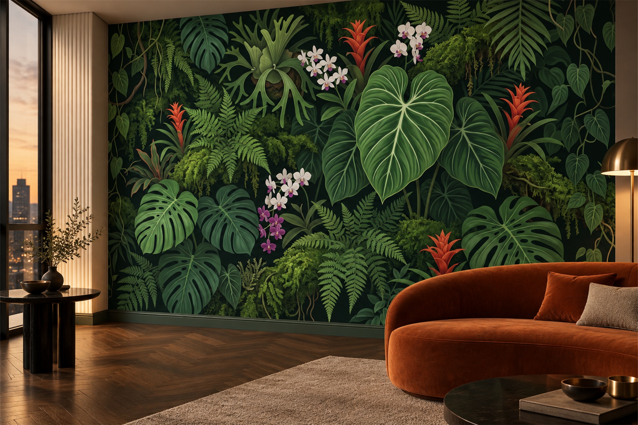 Green Pattern Decorative Wallpaper Mural Layered Textured Wallpaper Bathroom-wallpaper-murals, Peel-and-stick Finish