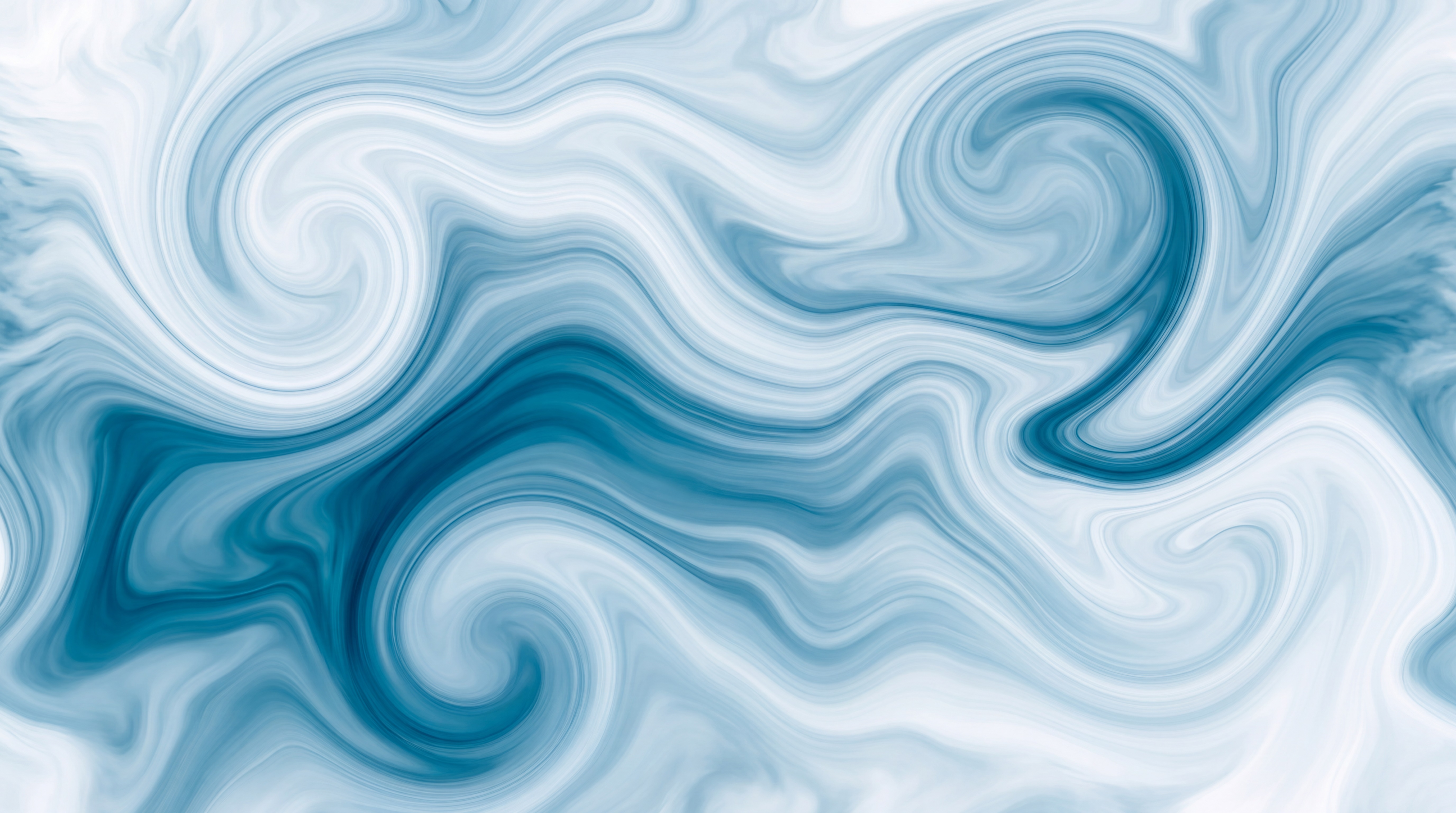 Aqua Swirl Artful Wallpaper Mural Entryway-wallpaper-murals, Peel-and-stick Finish