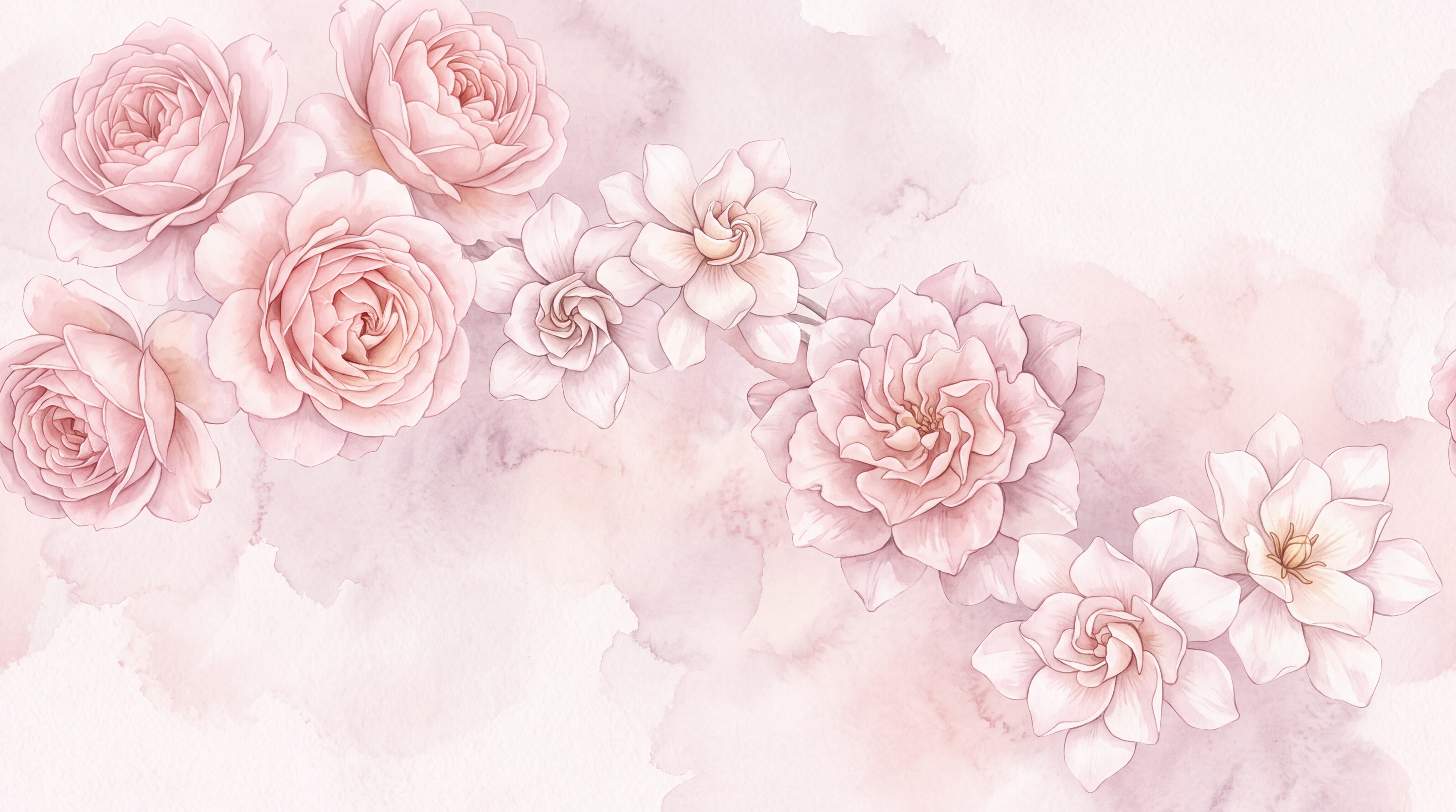 Pink Vintage Artful Painterly Wallpaper Mural, Peel-and-stick Finish