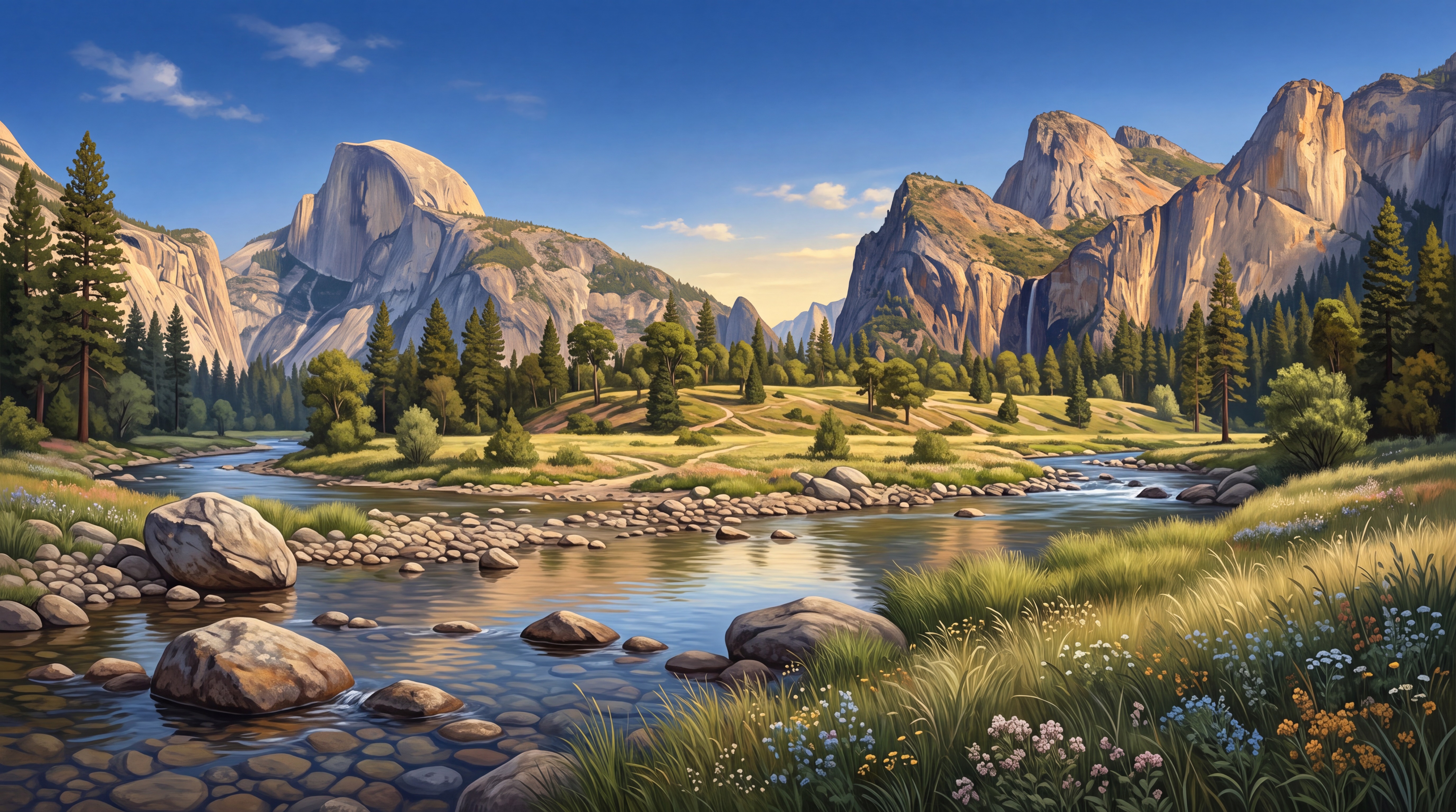 Green Valley Scenic Decorative Wallpaper Mural Bedroom-wallpaper-murals, Peel-and-stick Finish