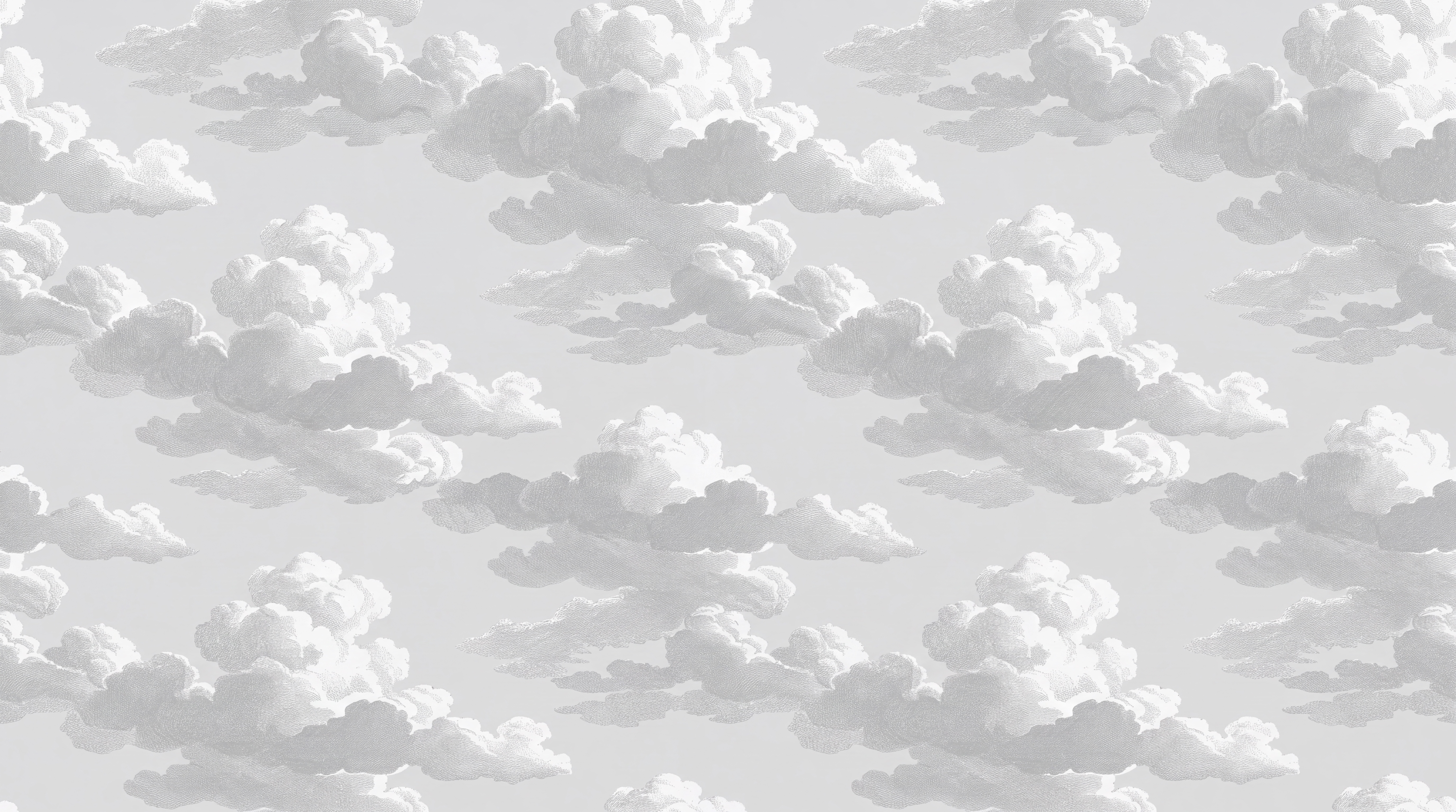 Grey Clouds Artful Abstract Wallpaper Mural, Peel-and-stick Finish