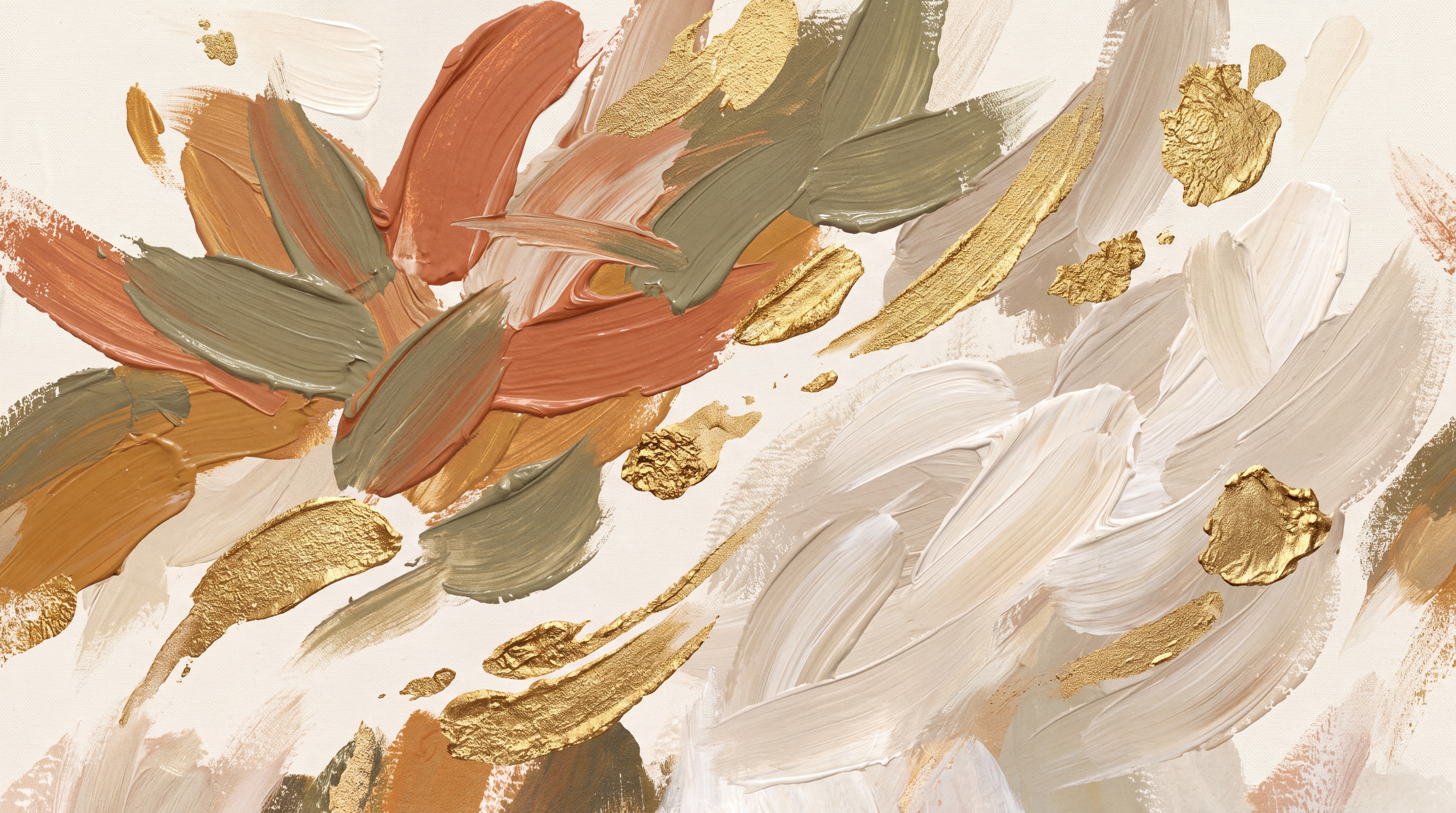 Rust Brushstroke Artful Wallpaper Mural, Peel-and-stick Finish