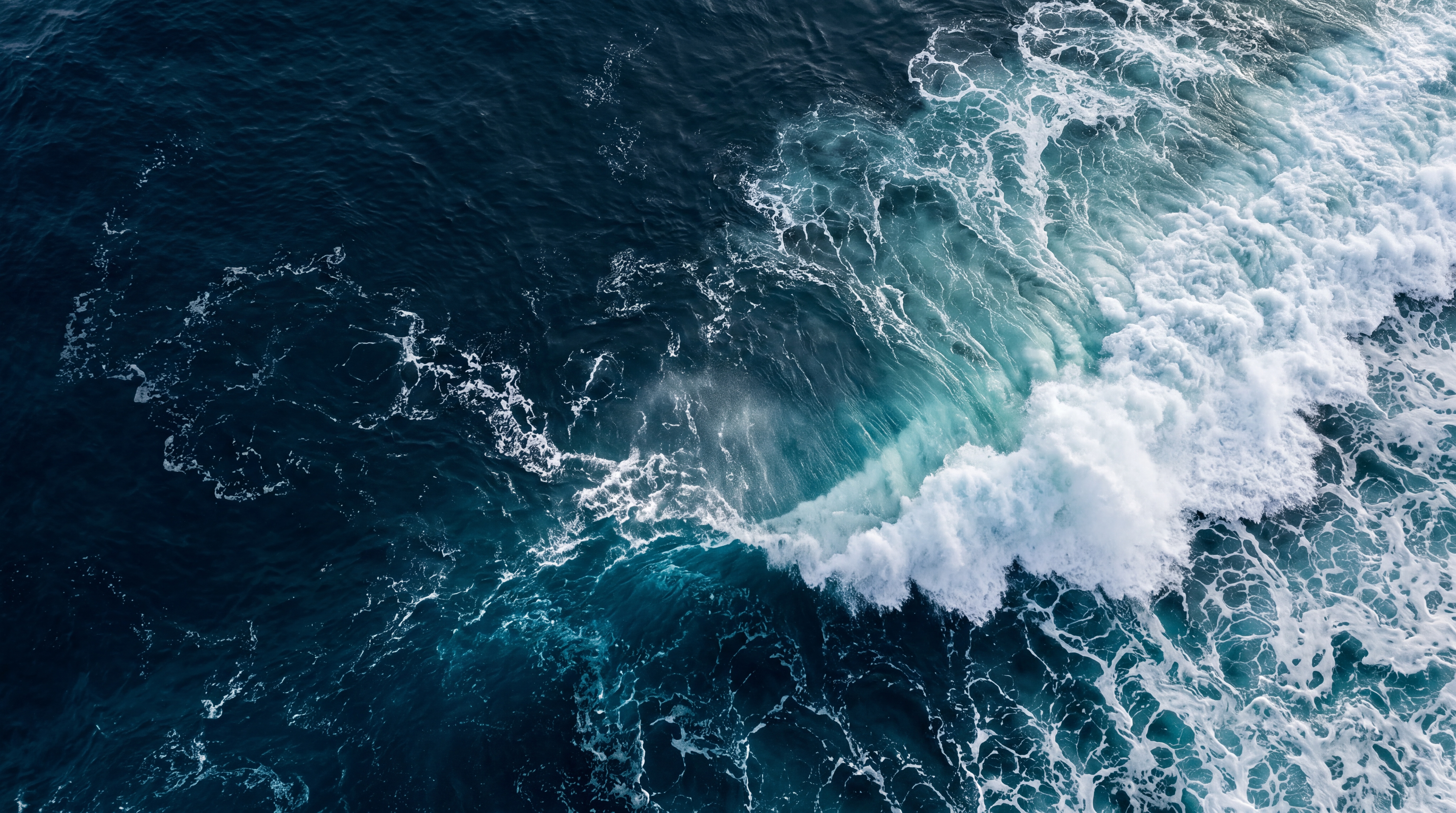 Navy Ocean Scenic Wallpaper Mural, Peel-and-stick Finish