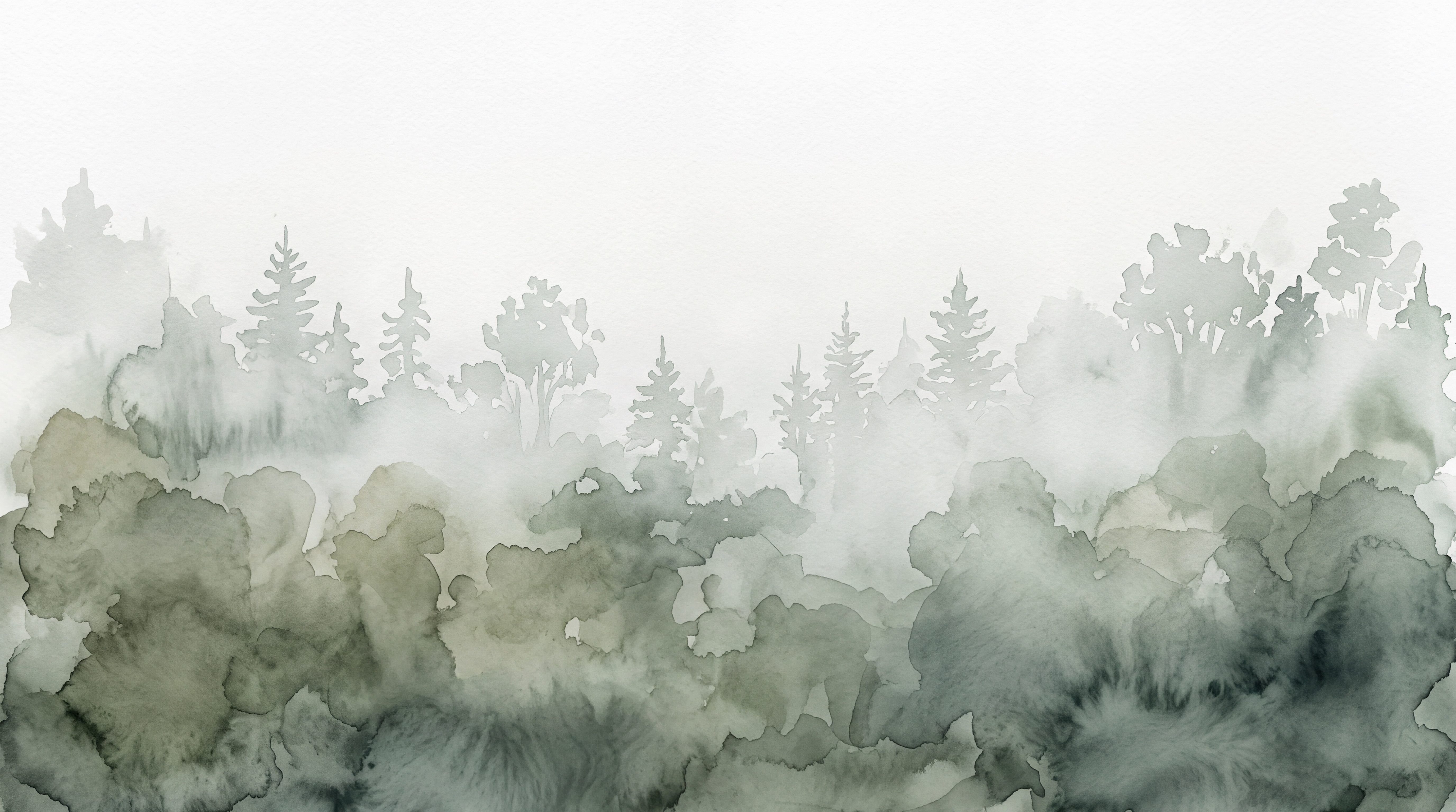 Sage Scenic Scenic Atmospheric Wallpaper Mural, Peel-and-stick Finish