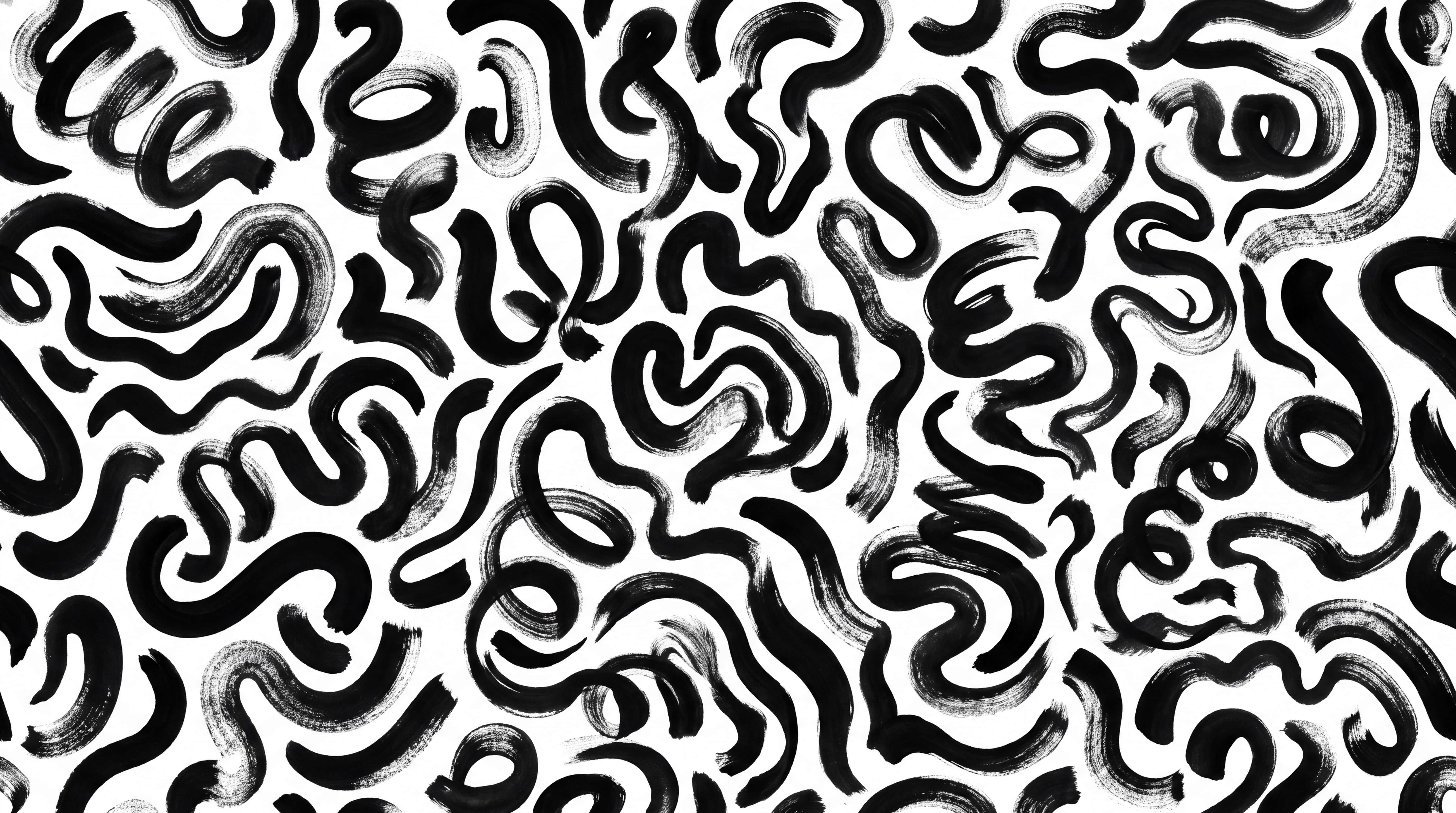 Black Pattern Decorative Swirl Wallpaper Mural, Peel-and-stick Finish