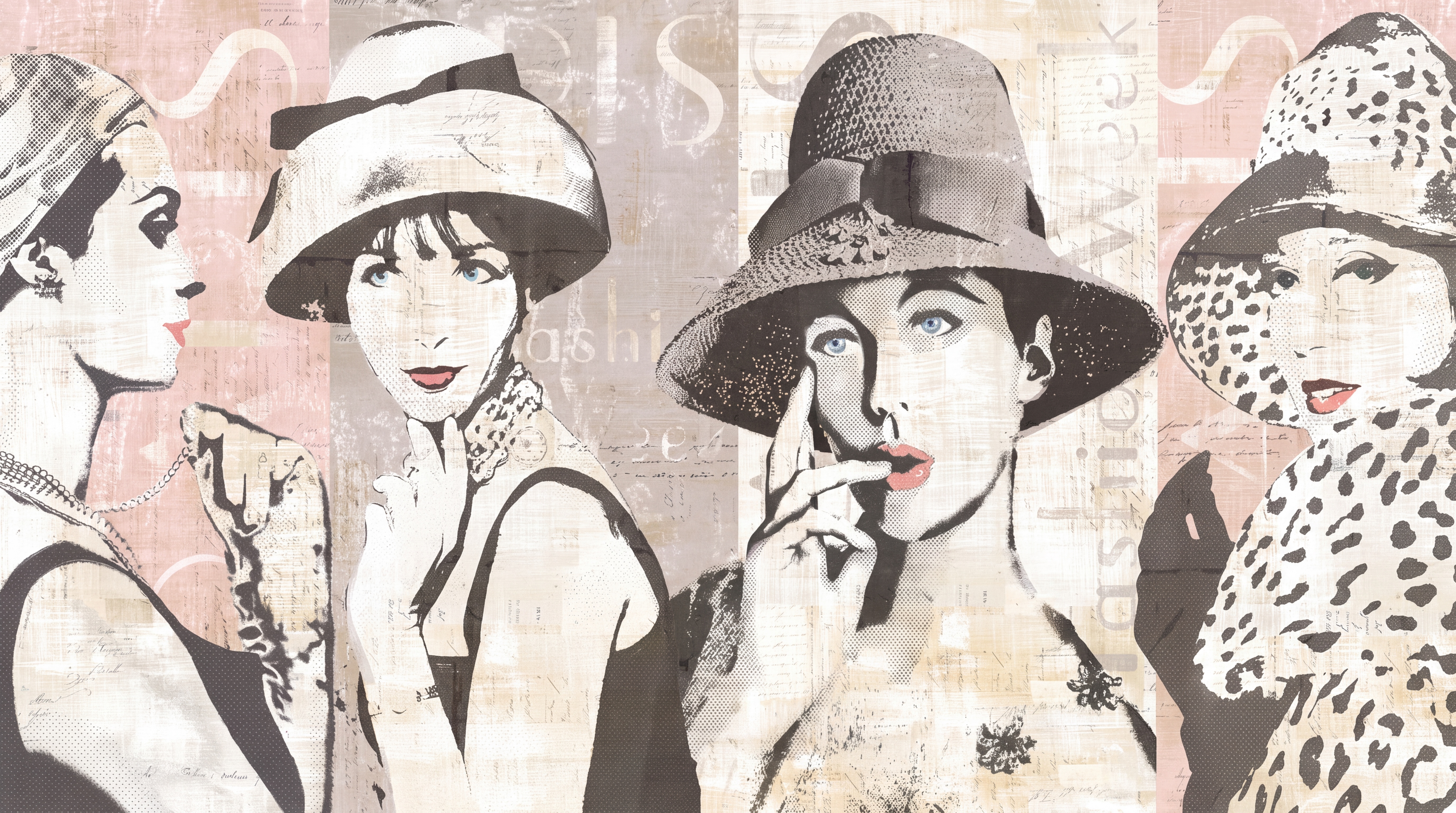 Beige Pattern Decorative Wallpaper Mural Layered Forms Wallpaper Mural, Peel-and-stick Finish