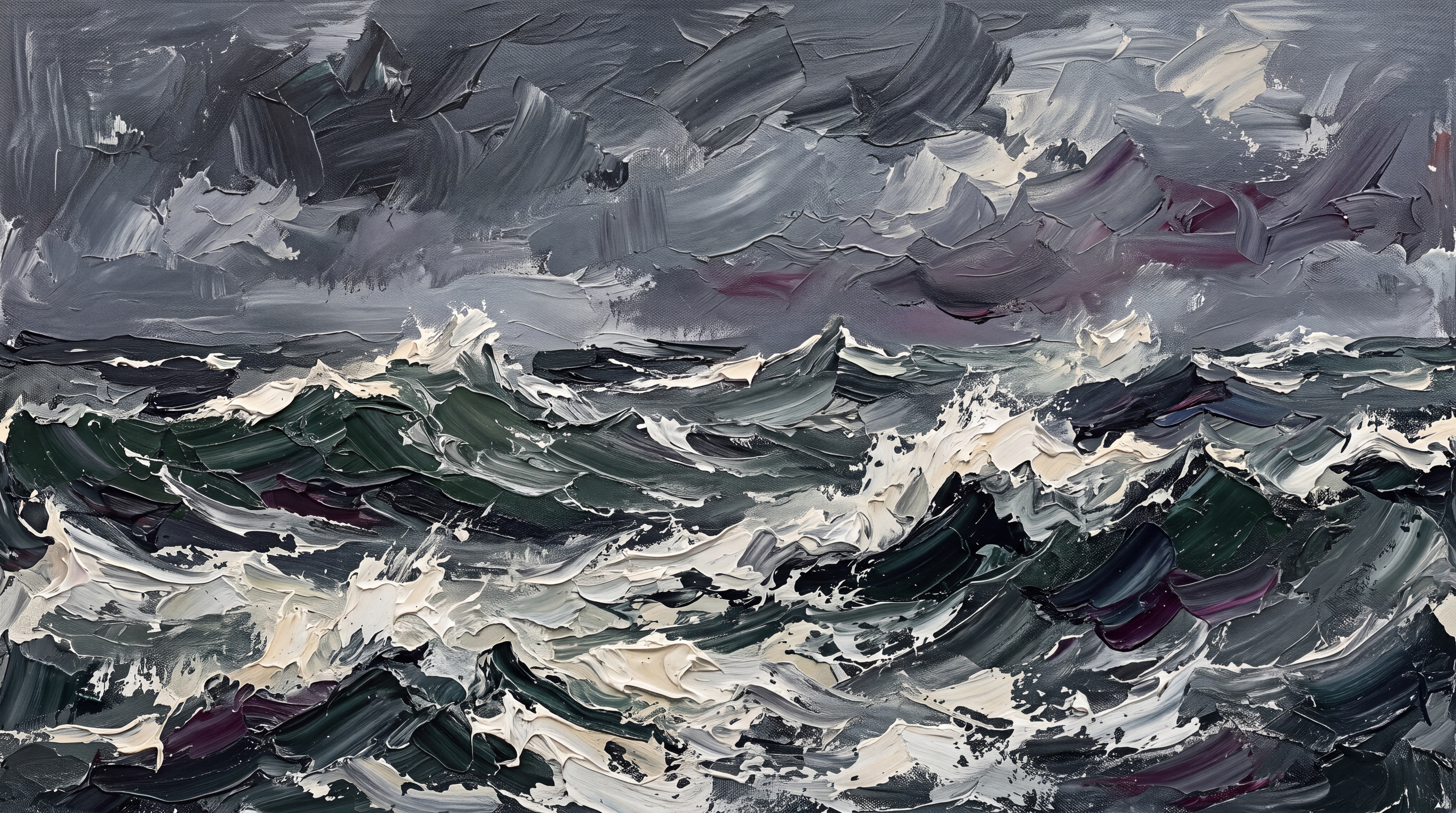 Grey Waves Artful Wallpaper Mural, Peel-and-stick Finish