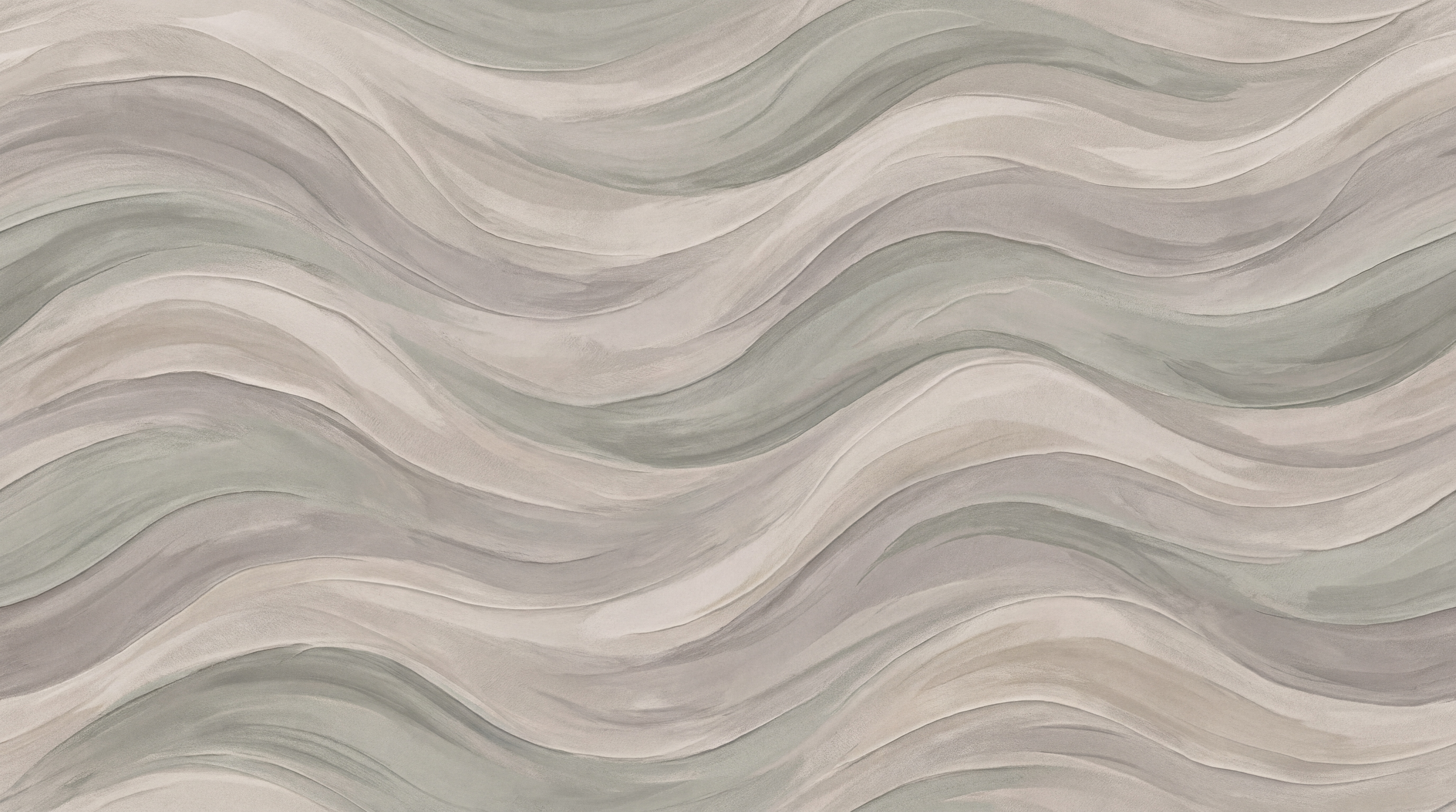 Beige Waves Artful Wallpaper Mural, Peel-and-stick Finish