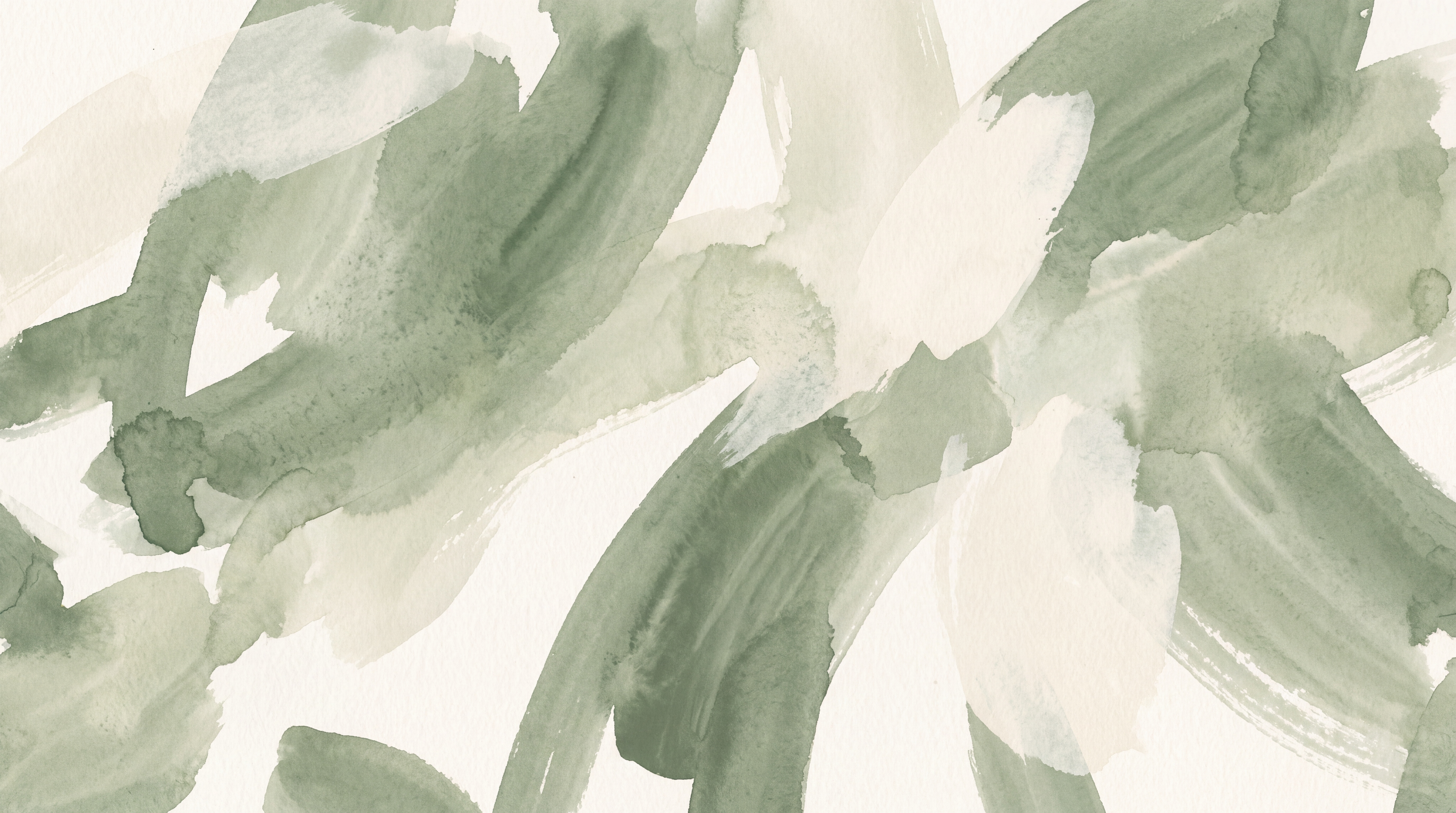 Sage Pattern Decorative Wallpaper Mural Layered Illustrated Wallpaper, Peel-and-stick Finish
