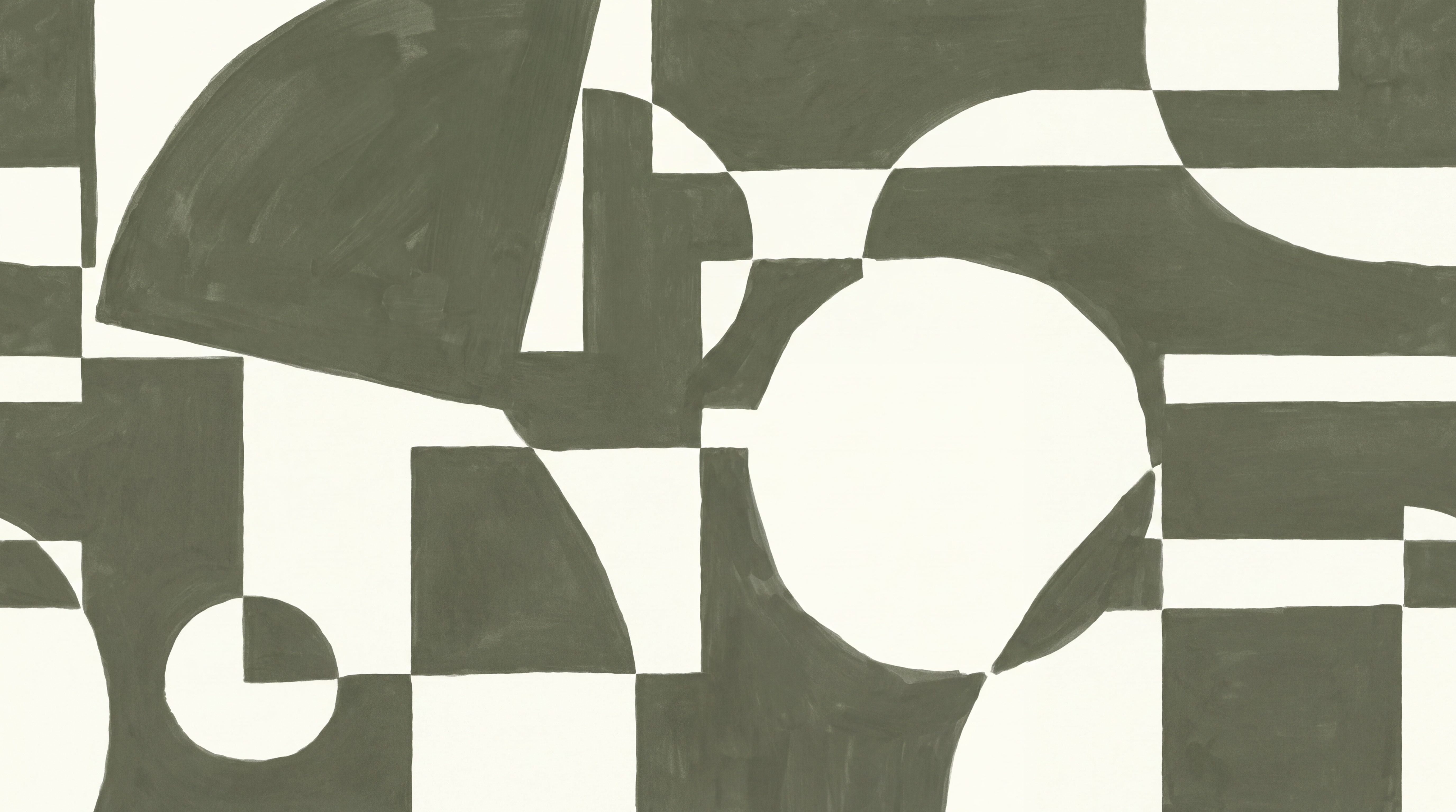 Olive Geometric Abstract Wallpaper Mural Home-office-wallpaper-murals, Peel-and-stick Finish