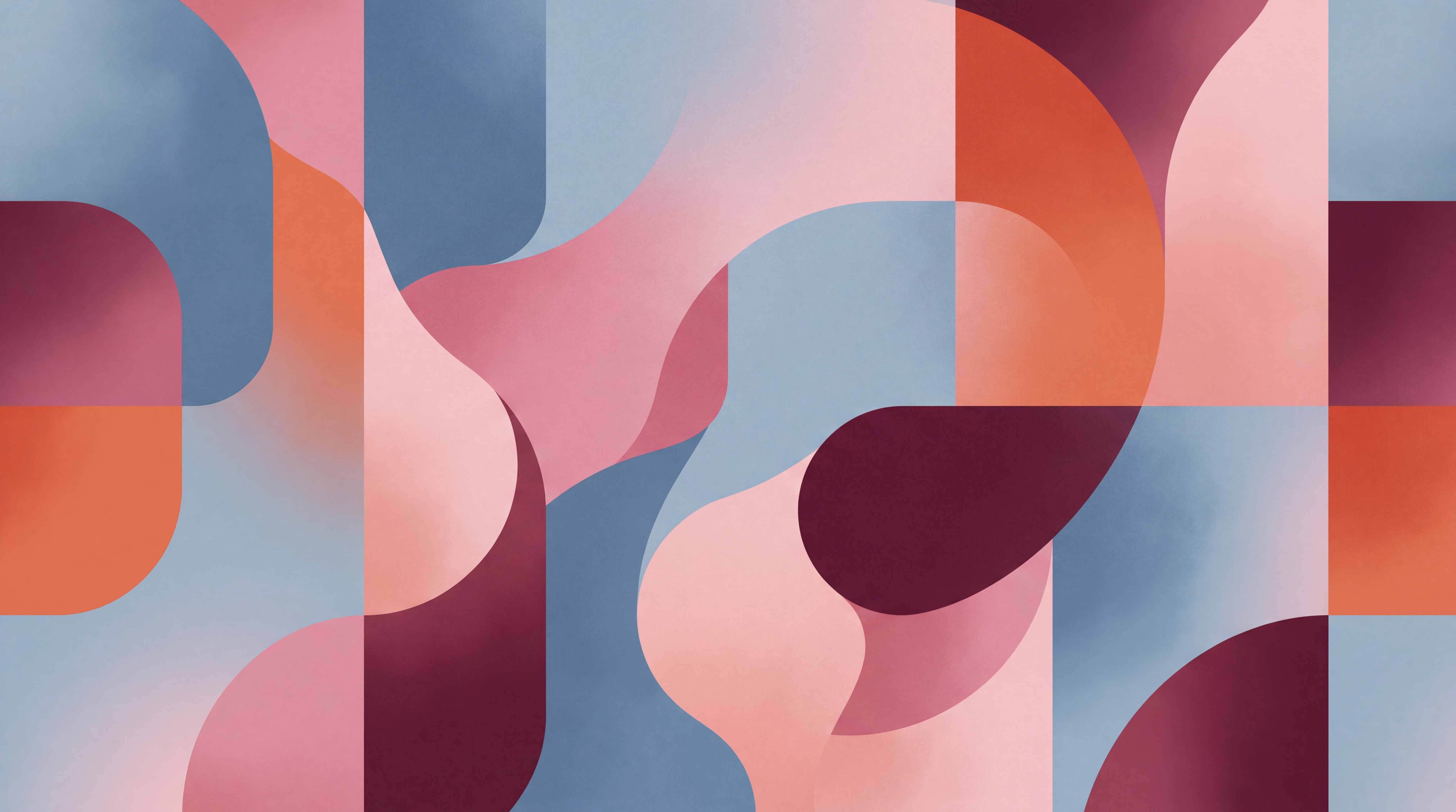 Pink Pattern Decorative Wallpaper Mural Layered Tones Wallpaper Mural, Peel-and-stick Finish