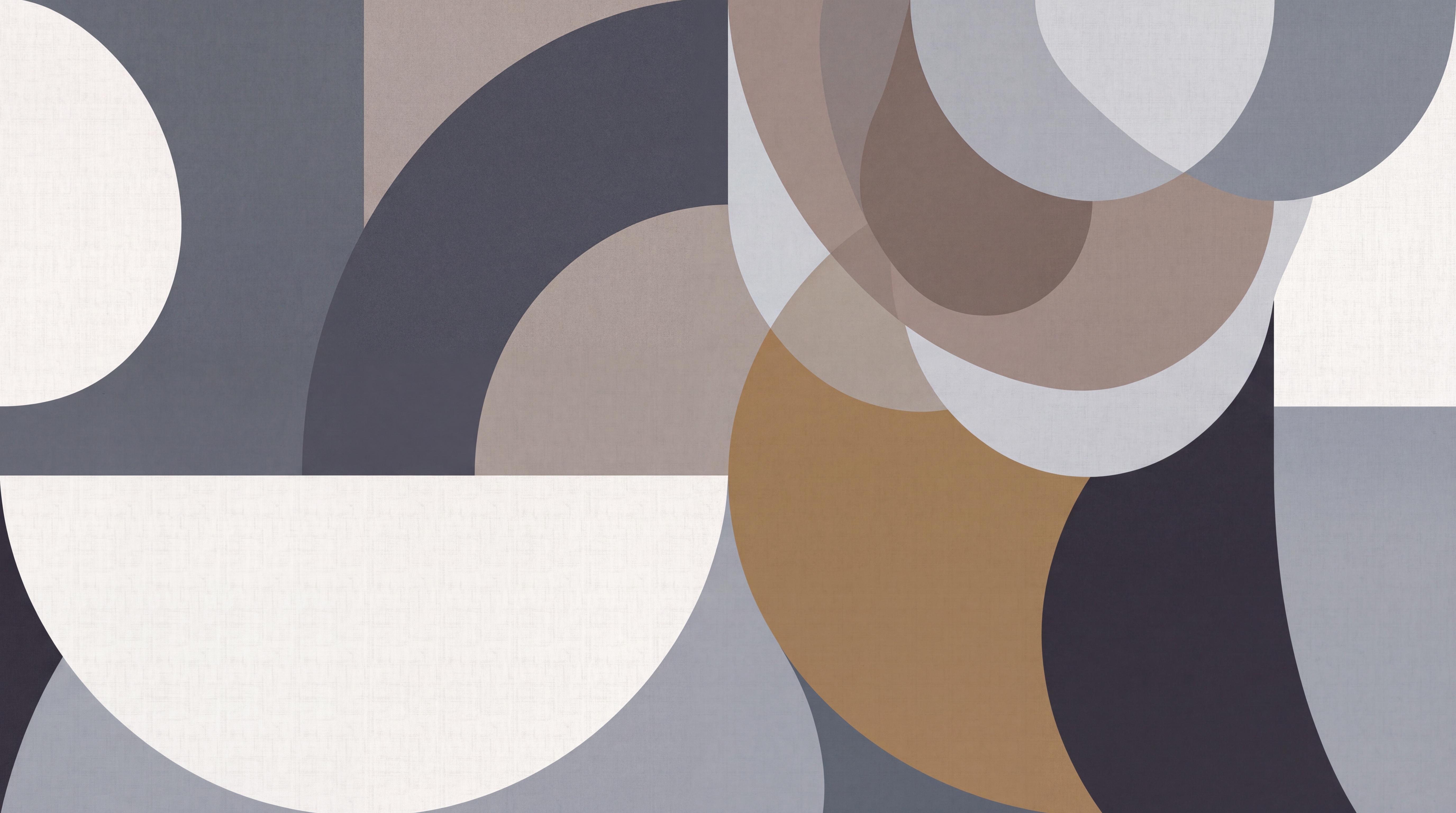 Grey Geometric Abstract Layered Wallpaper Mural, Peel-and-stick Finish