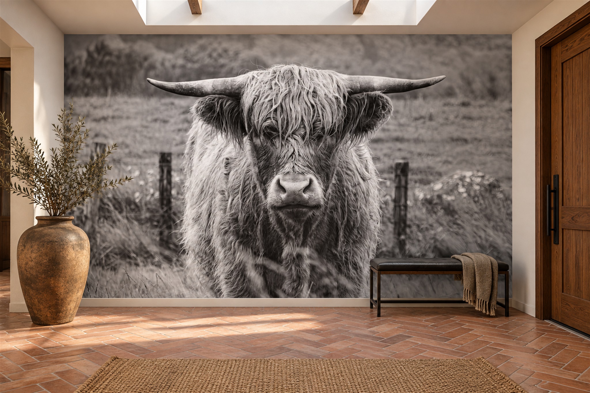 Grey Pattern Decorative Wallpaper Mural Layered Curved Wallpaper Mural Entryway-wallpaper-murals, Peel-and-stick Finish