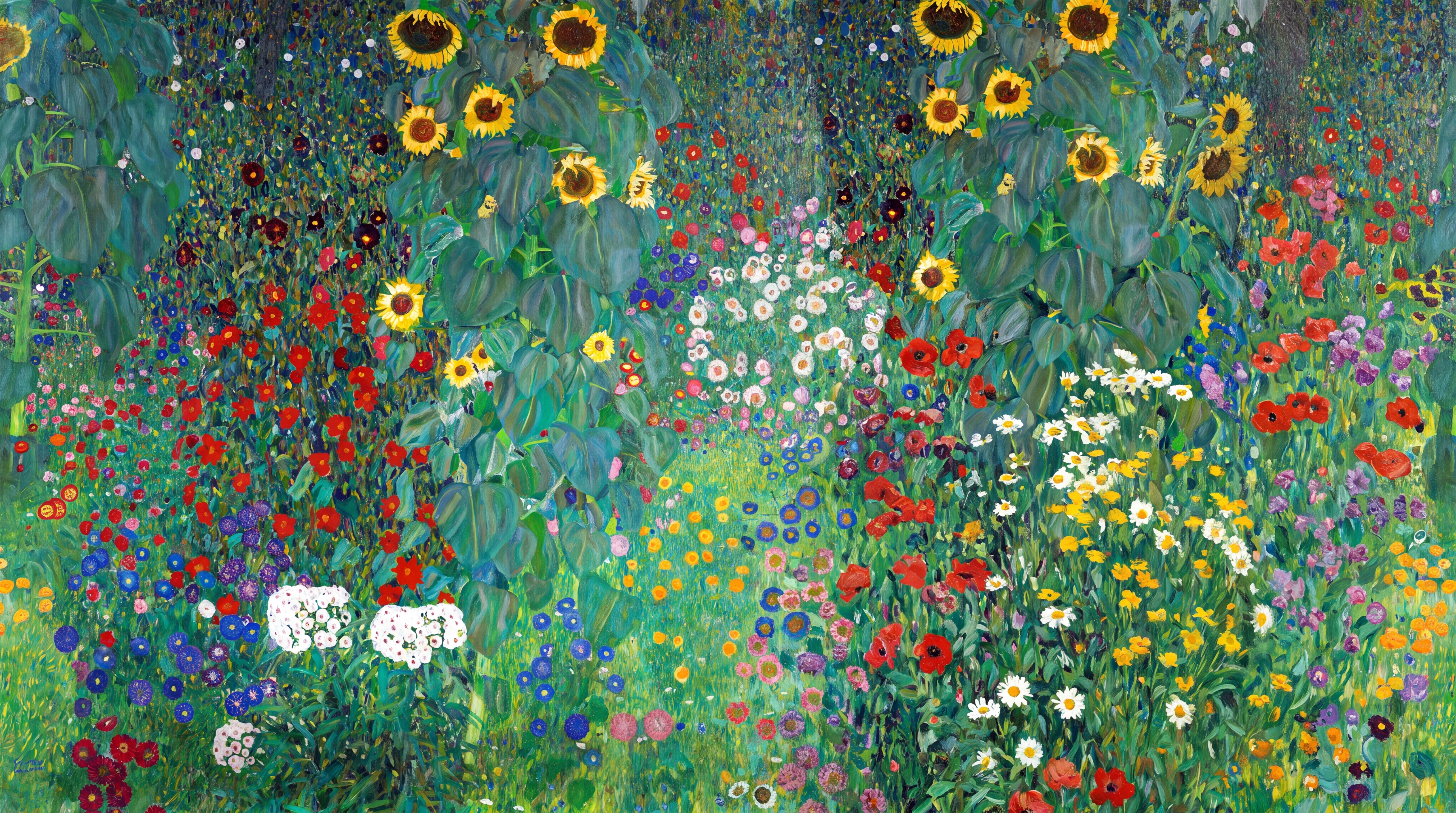 Green Meadow Scenic Painterly Wallpaper Mural, Peel-and-stick Finish