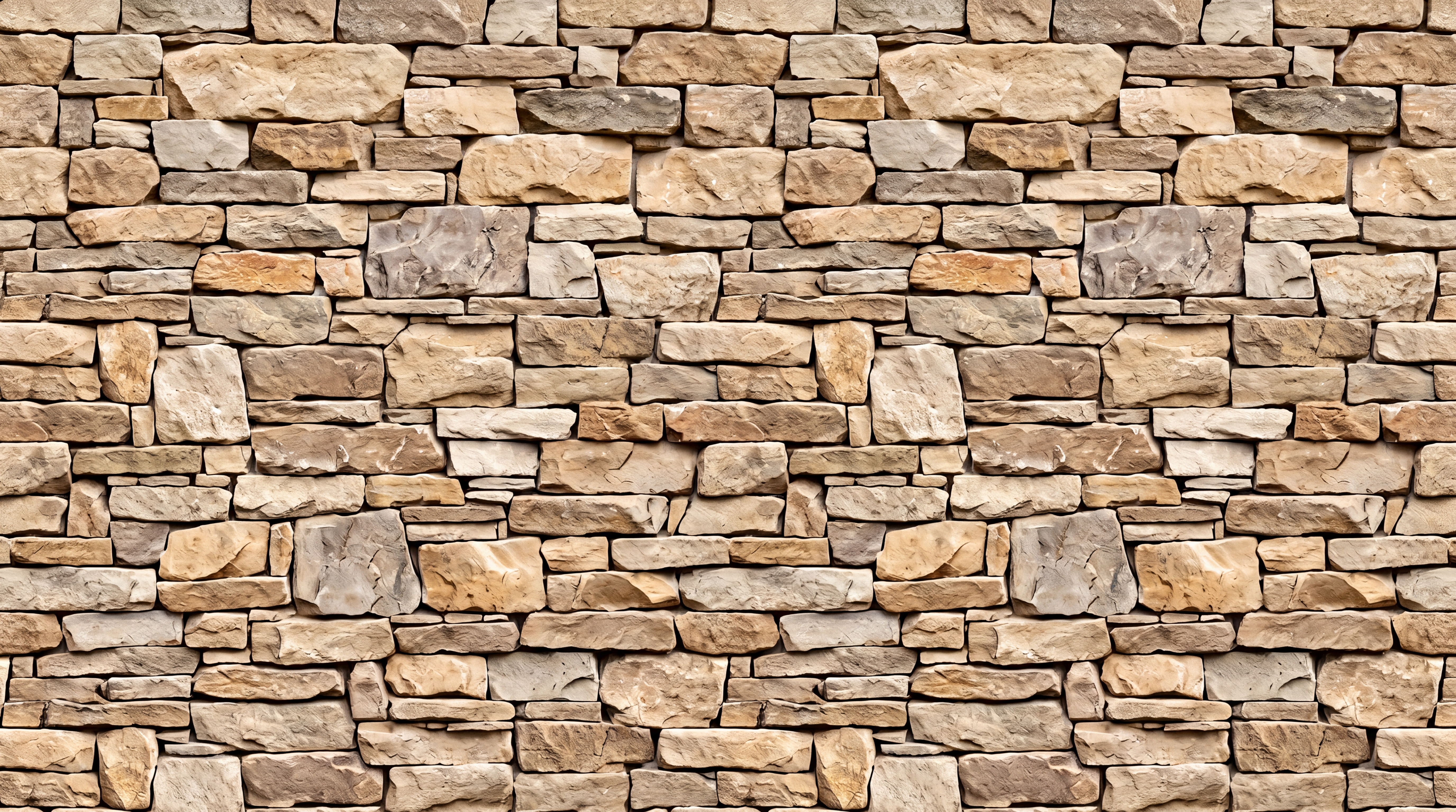 Beige Stone Decorative Wallpaper Mural, Peel-and-stick Finish