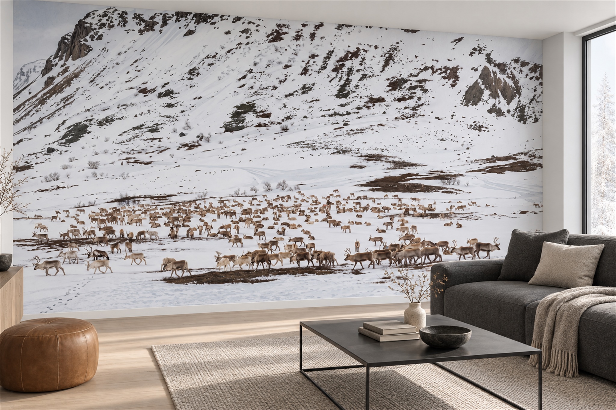 Grey Pattern Decorative Wallpaper Mural Layered Brushwork Wallpaper Bedroom-wallpaper-murals, Peel-and-stick Finish
