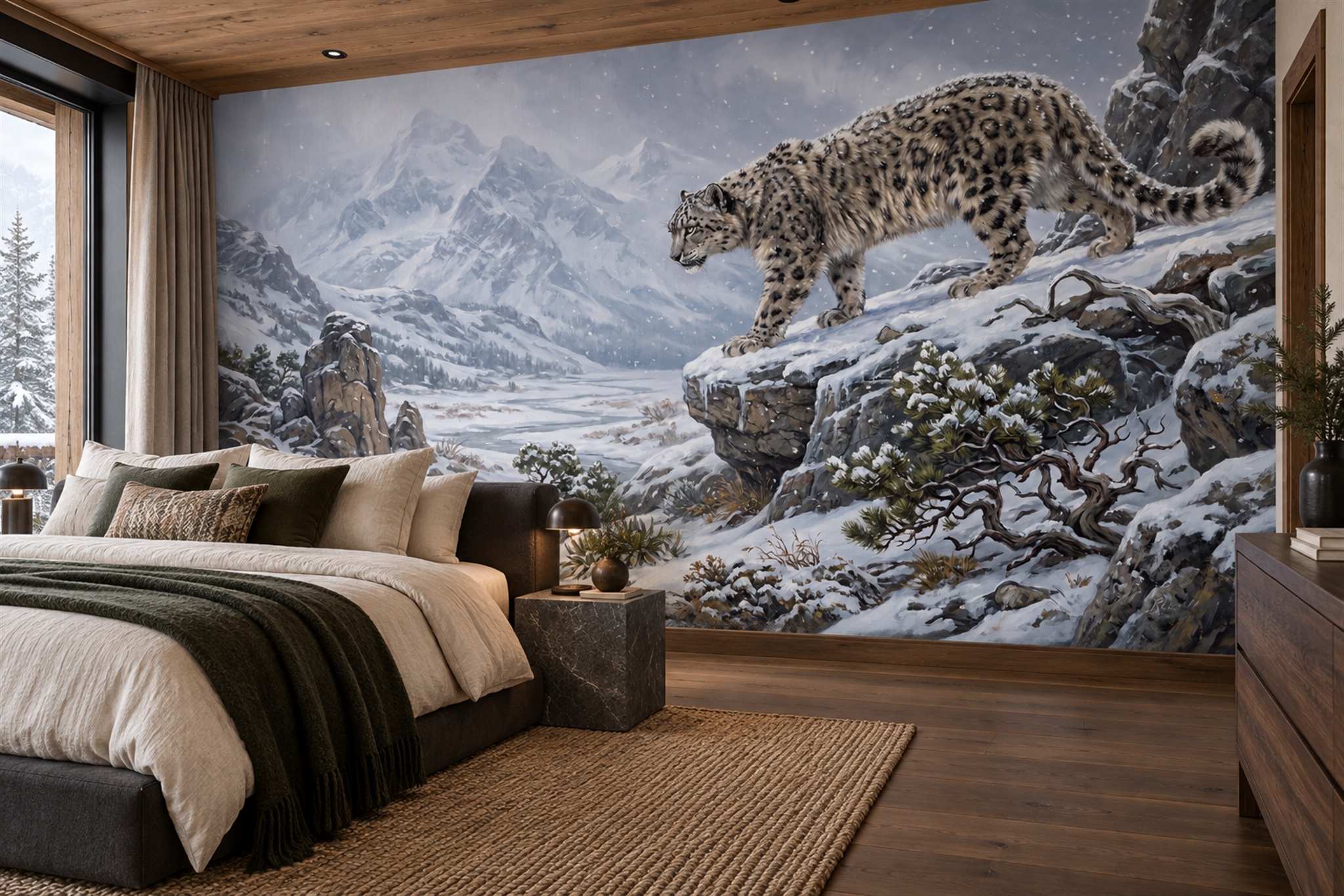 Grey Pattern Decorative Wallpaper Mural Layered Quiet Wallpaper Mural Bedroom-wallpaper-murals, Peel-and-stick Finish