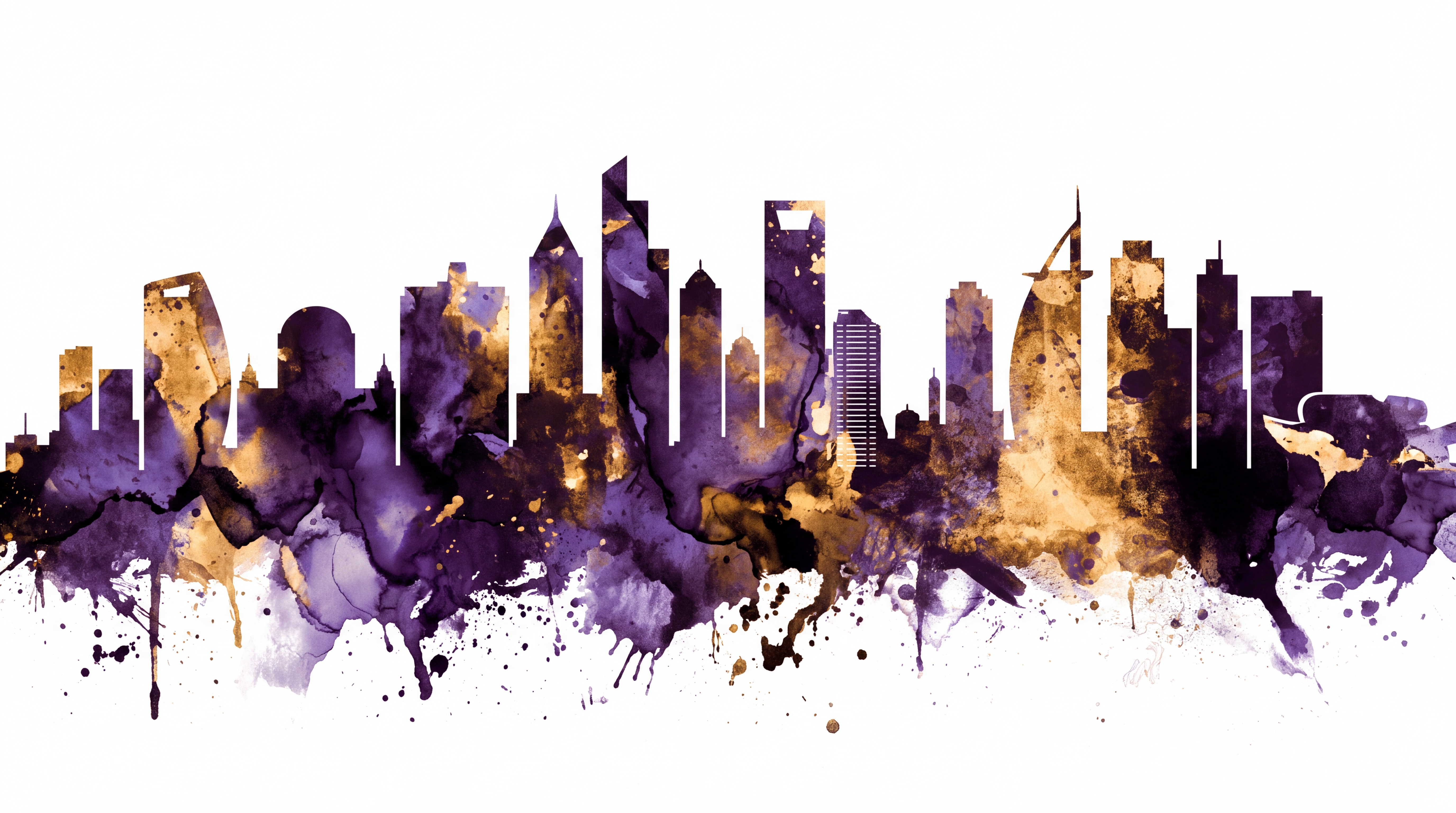 Purple Pattern Decorative Atmospheric Wallpaper Mural, Peel-and-stick Finish