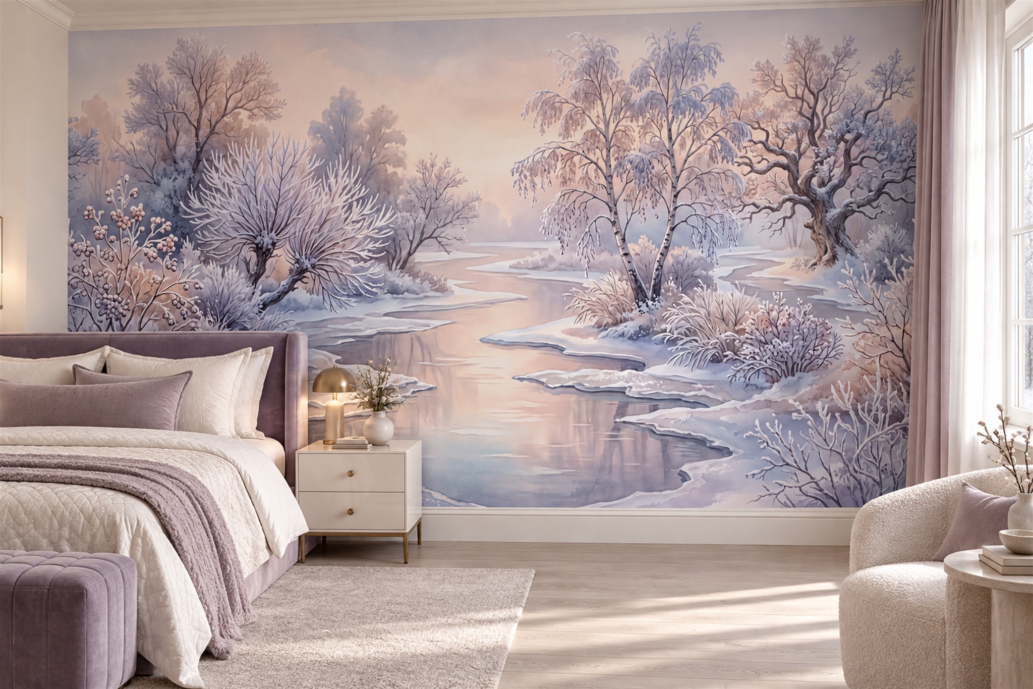 Pink Pattern Decorative Wallpaper Mural Layered Contour Wallpaper Mural Bedroom-wallpaper-murals, Peel-and-stick Finish