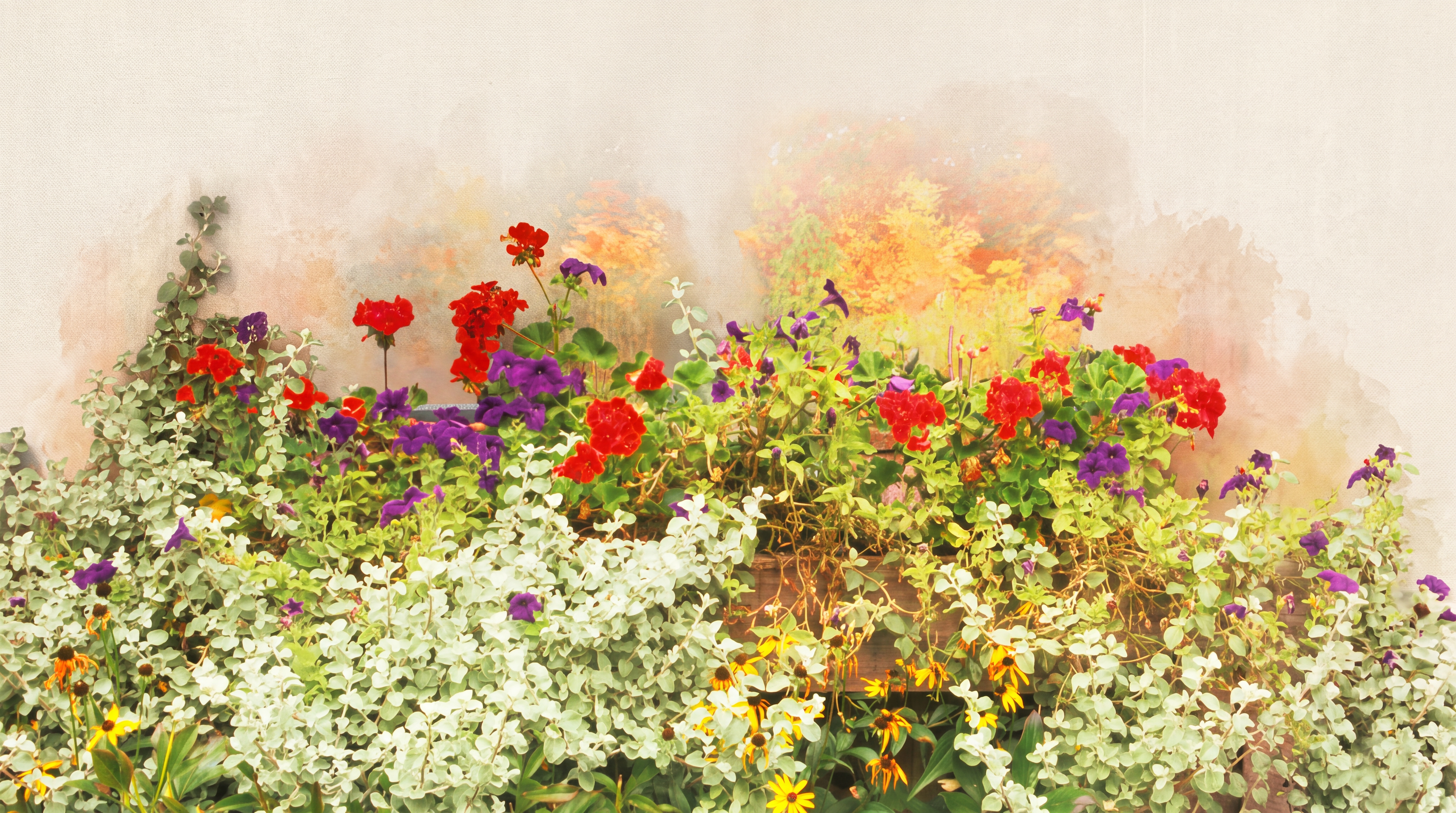 Cream Meadow Scenic Wallpaper Mural Home-office-wallpaper-murals, Peel-and-stick Finish