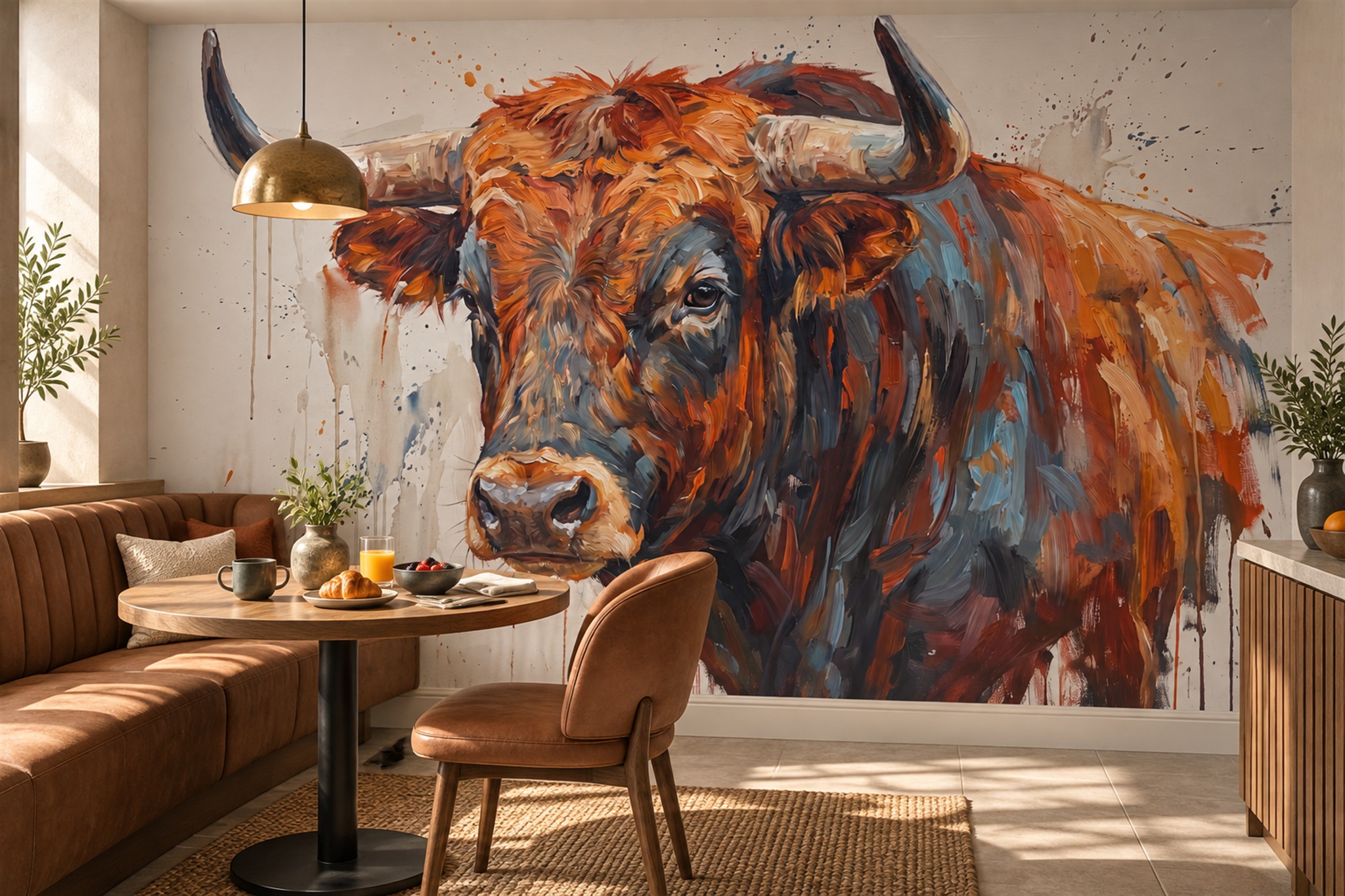 Rust Pattern Decorative Textured Wallpaper Mural Home-office-wallpaper-murals, Peel-and-stick Finish