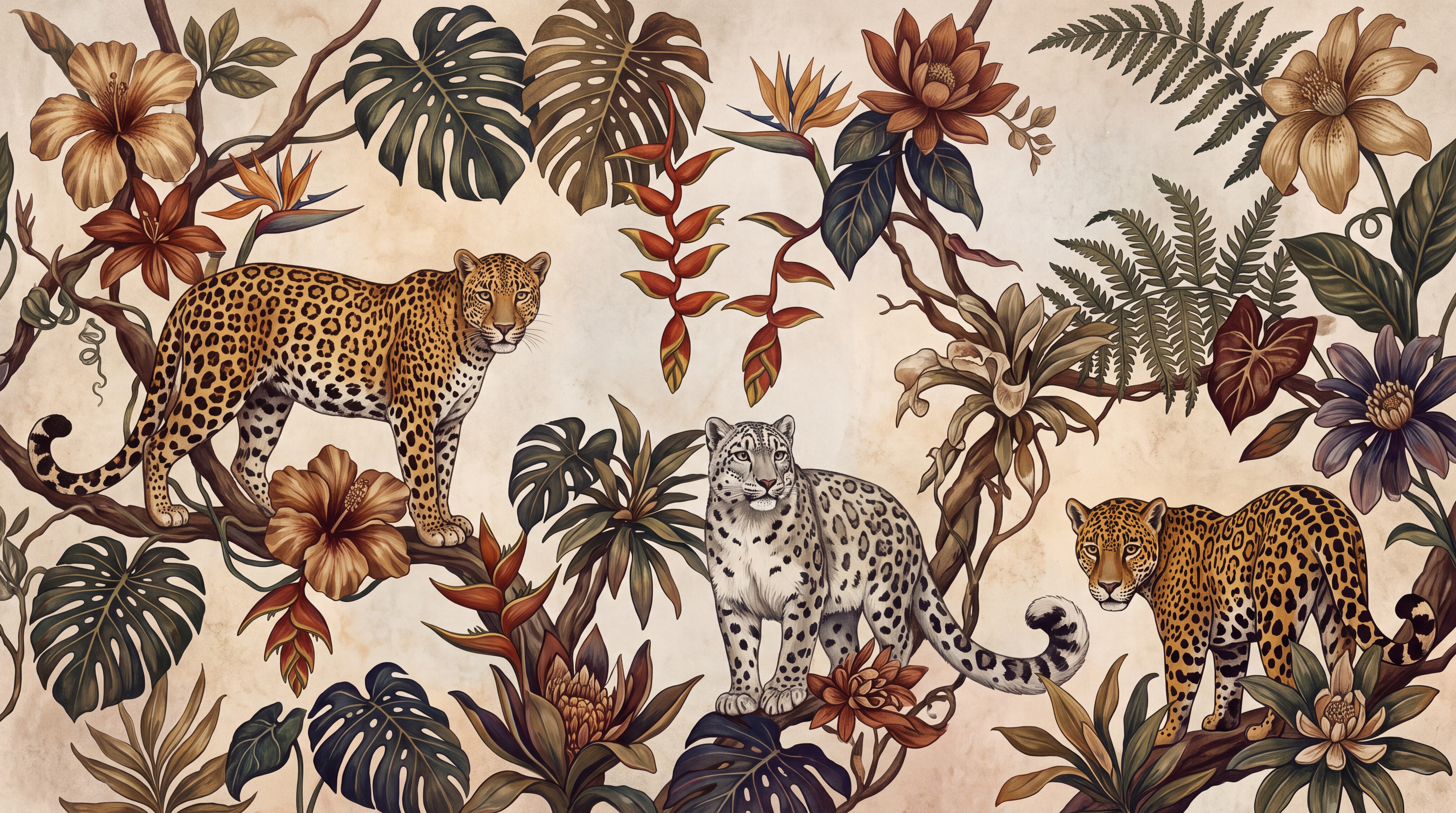 Beige Pattern Decorative Wallpaper Mural Layered Graphic Wallpaper Mural, Peel-and-stick Finish