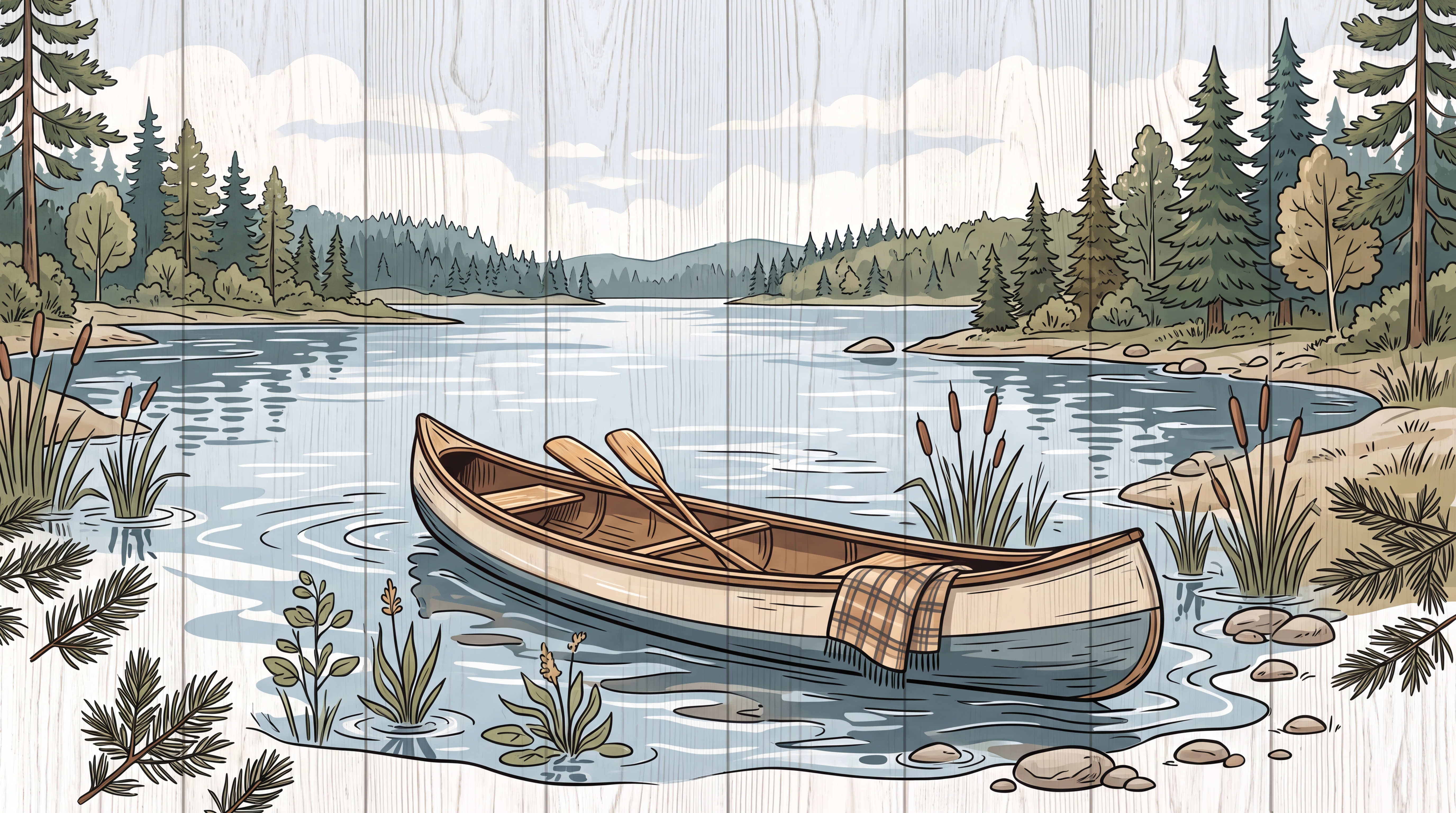Blue Pattern Decorative Wallpaper Painterly Organic Wallpaper Mural, Peel-and-stick Finish