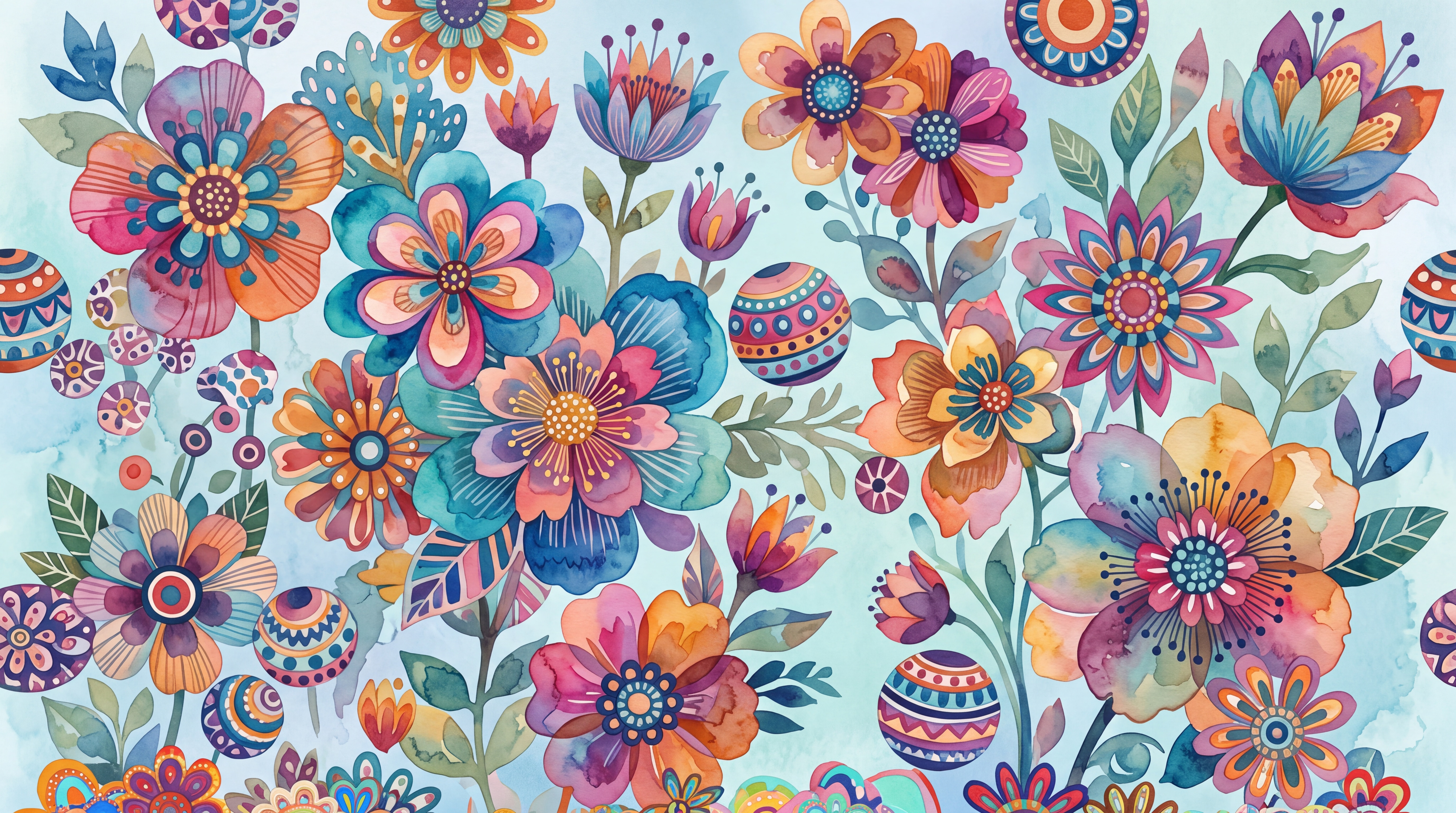 Pink Floral Botanical Wallpaper Mural Layered Decorative Wallpaper Mural, Peel-and-stick Finish
