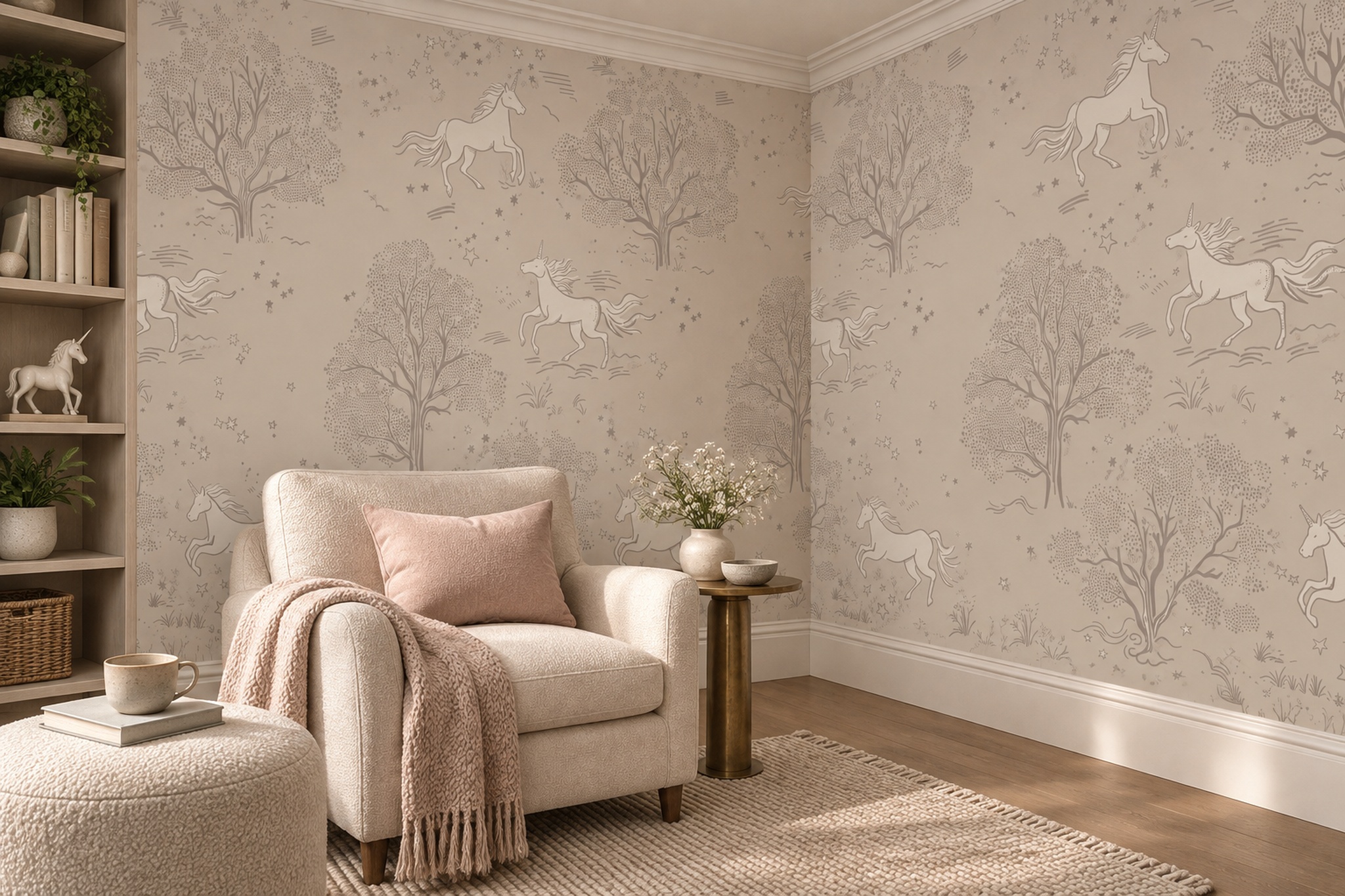 Beige Pattern Decorative Wallpaper Mural Layered Contour Wallpaper Mural Accent-wall-wallpaper-murals, Peel-and-stick Finish