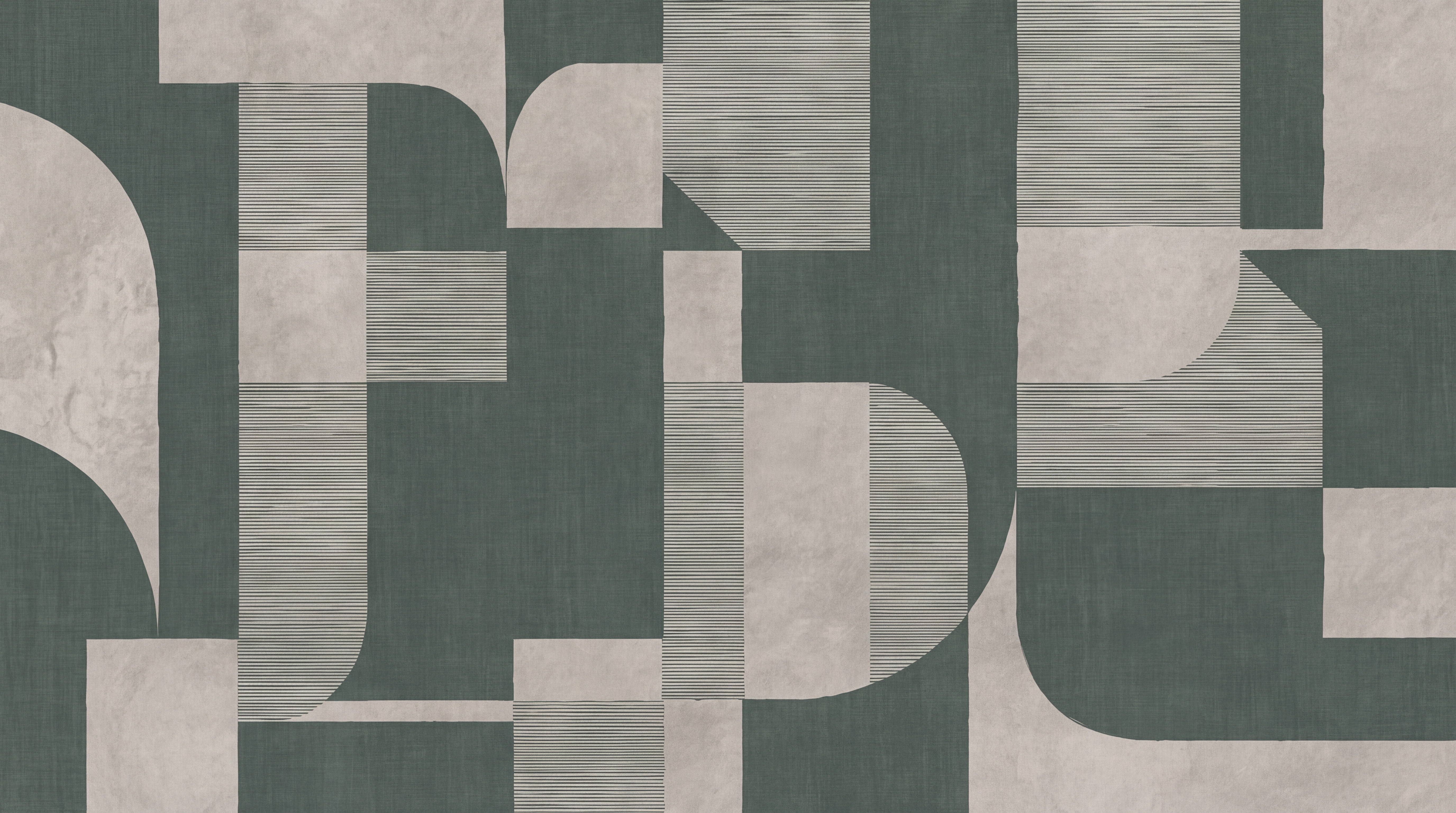 Sage Geometric Abstract Wallpaper Mural, Peel-and-stick Finish