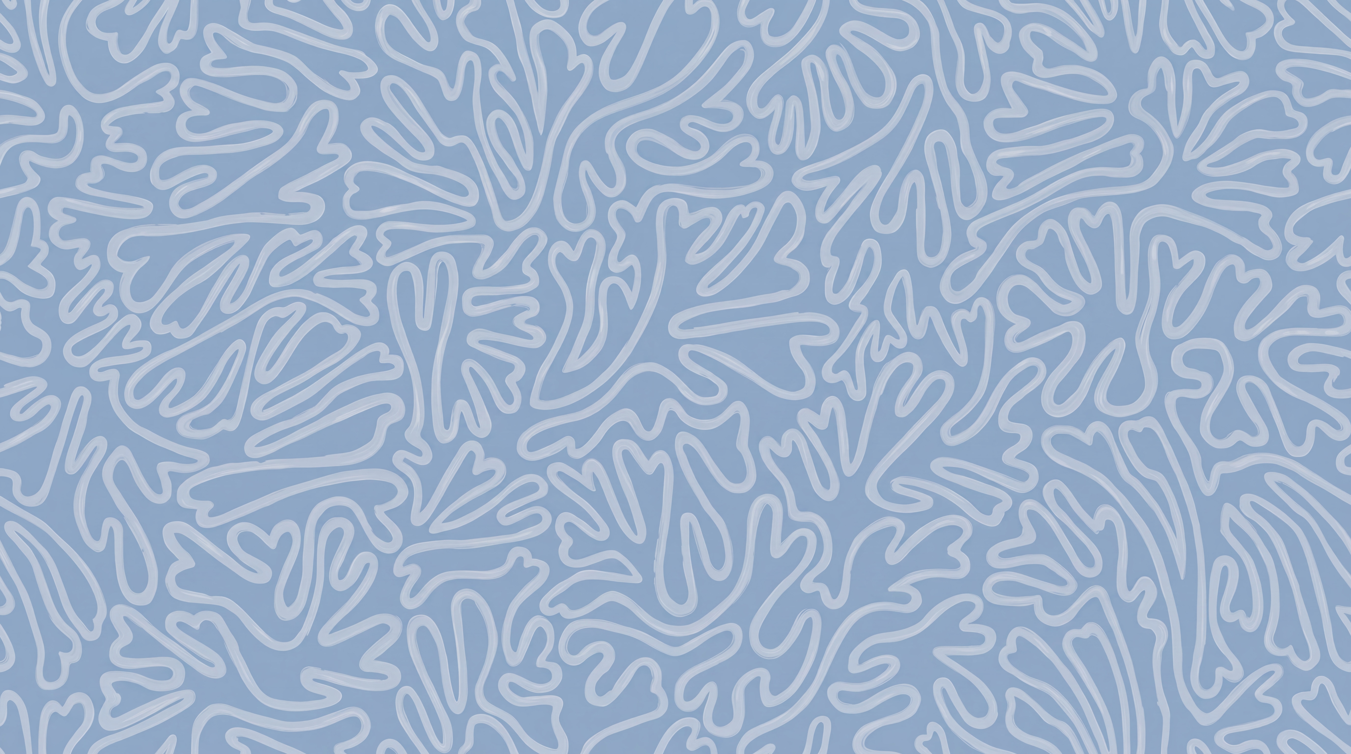 Blue Pattern Decorative Wallpaper Painterly Graphic Wallpaper Mural, Peel-and-stick Finish